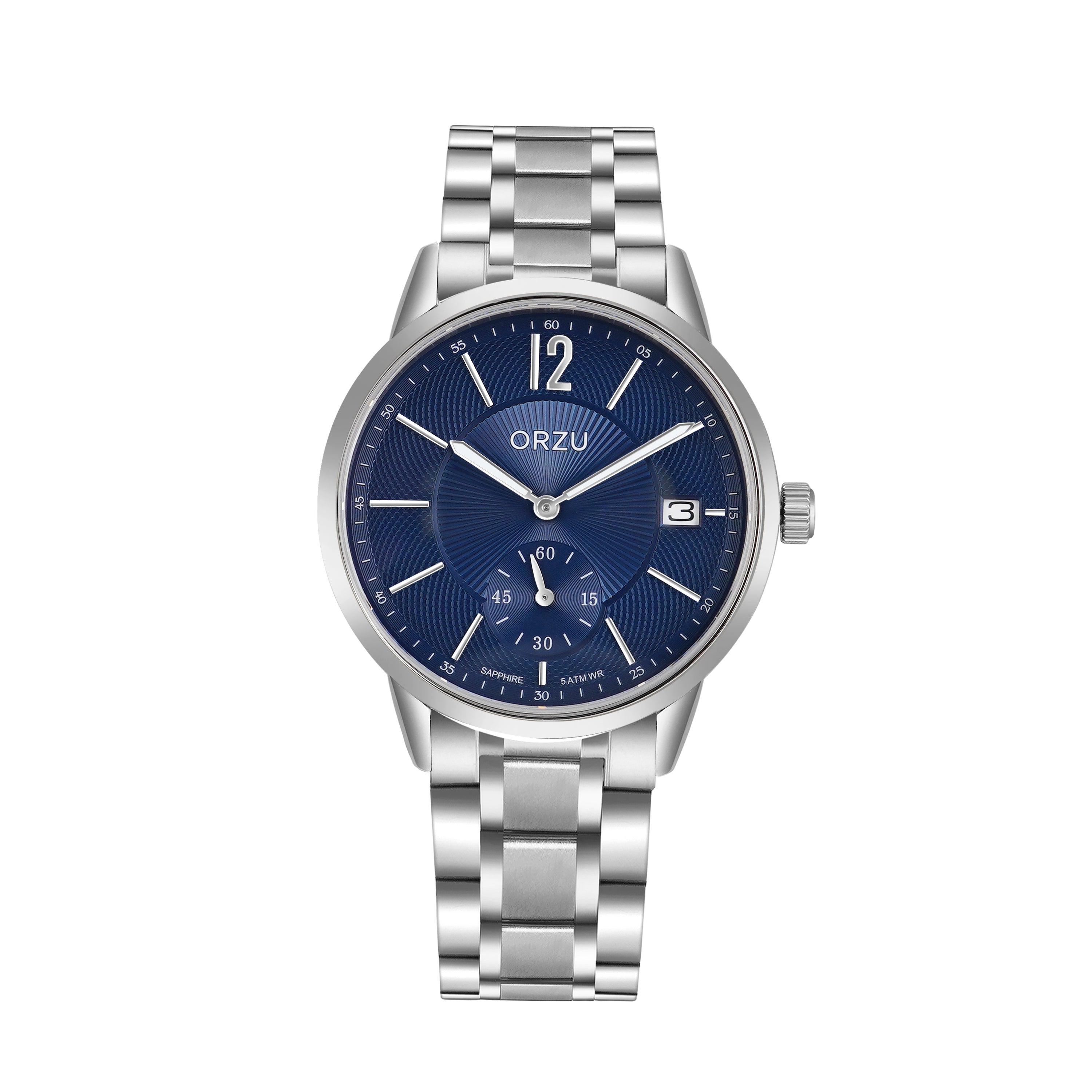 ORZU Analog Off Set Blue Dial Men's Watch