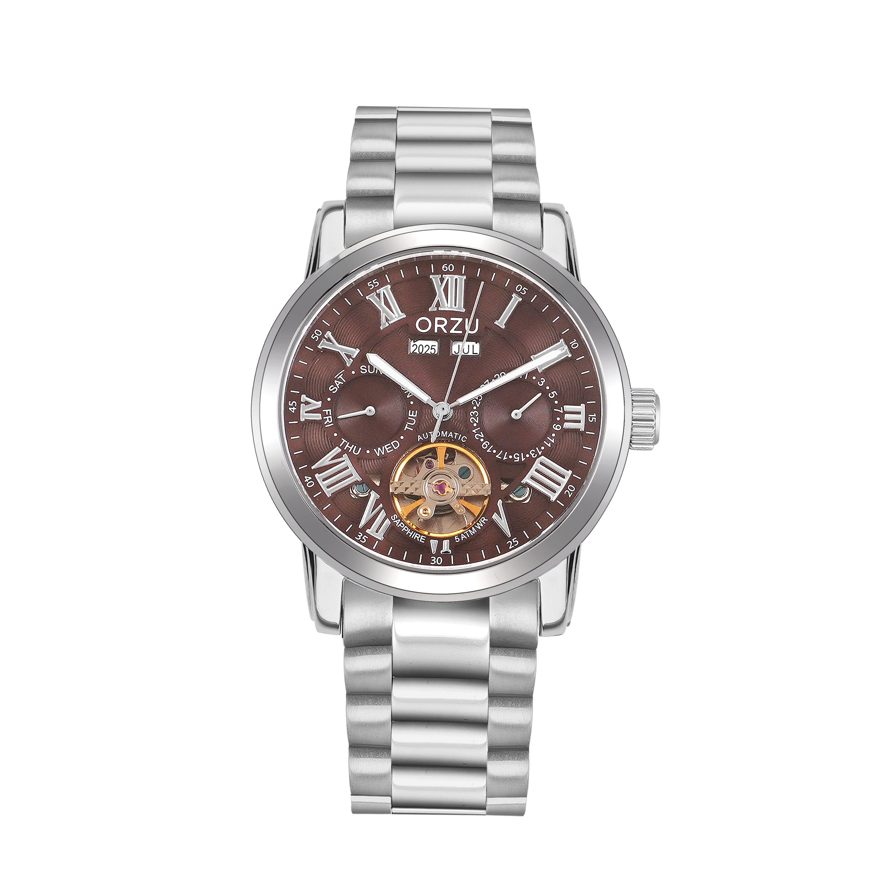 ORZU Automatic Brown Dial Men's Watch