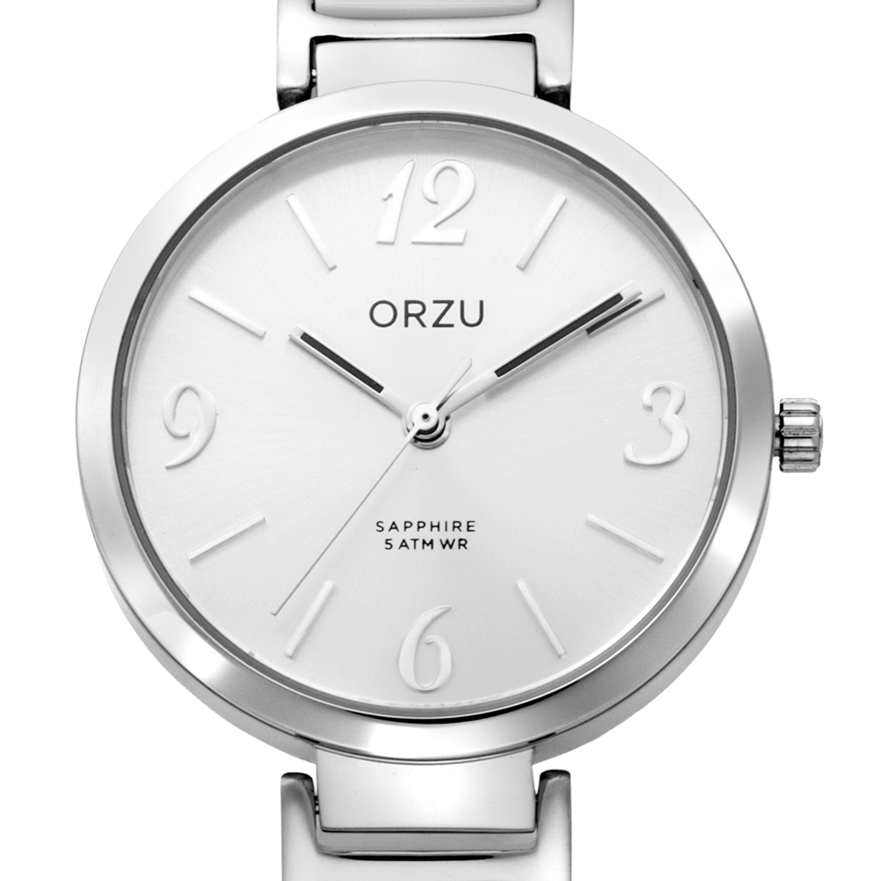 ORZU Analog White Dial Women's Watch
