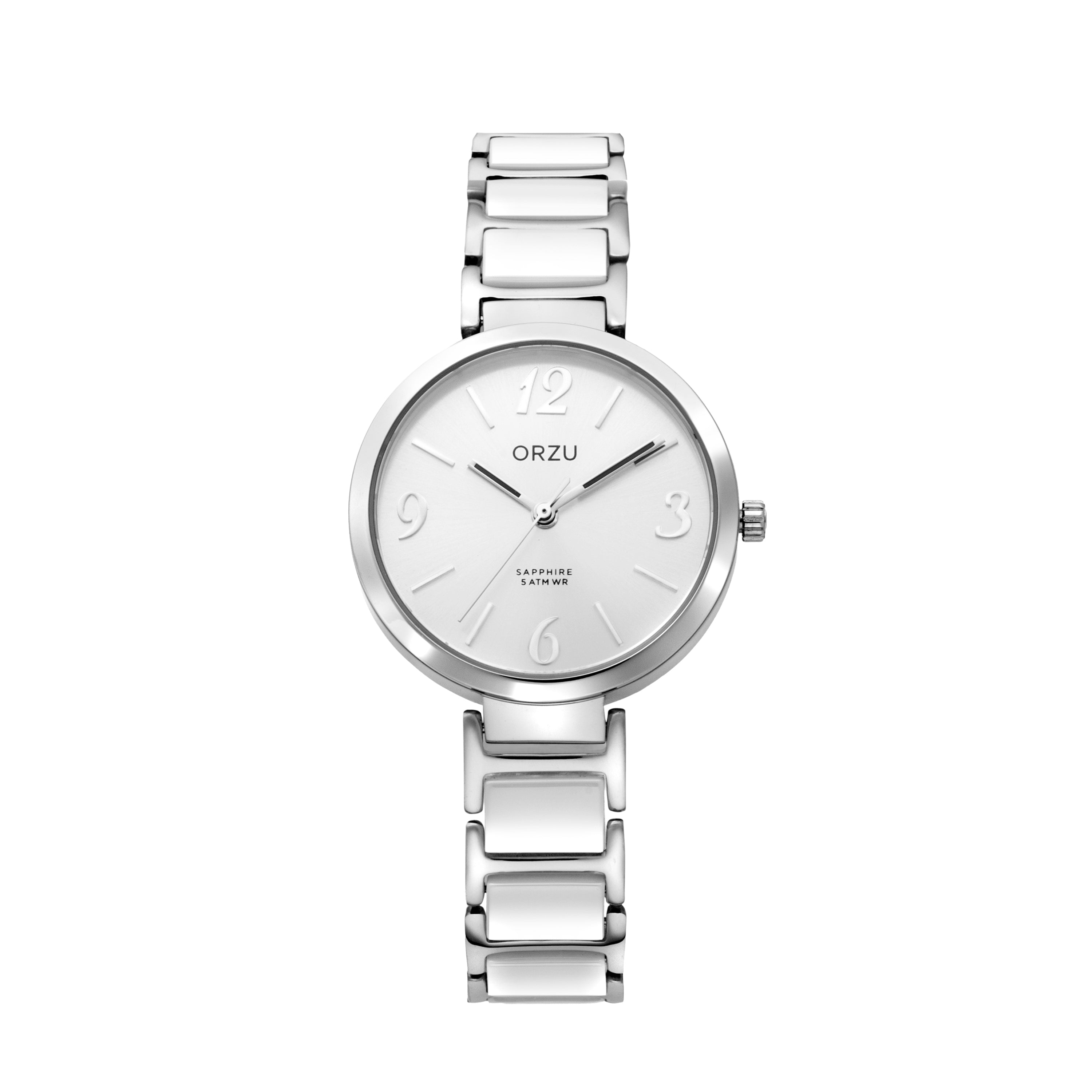 ORZU Analog White Dial Women's Watch