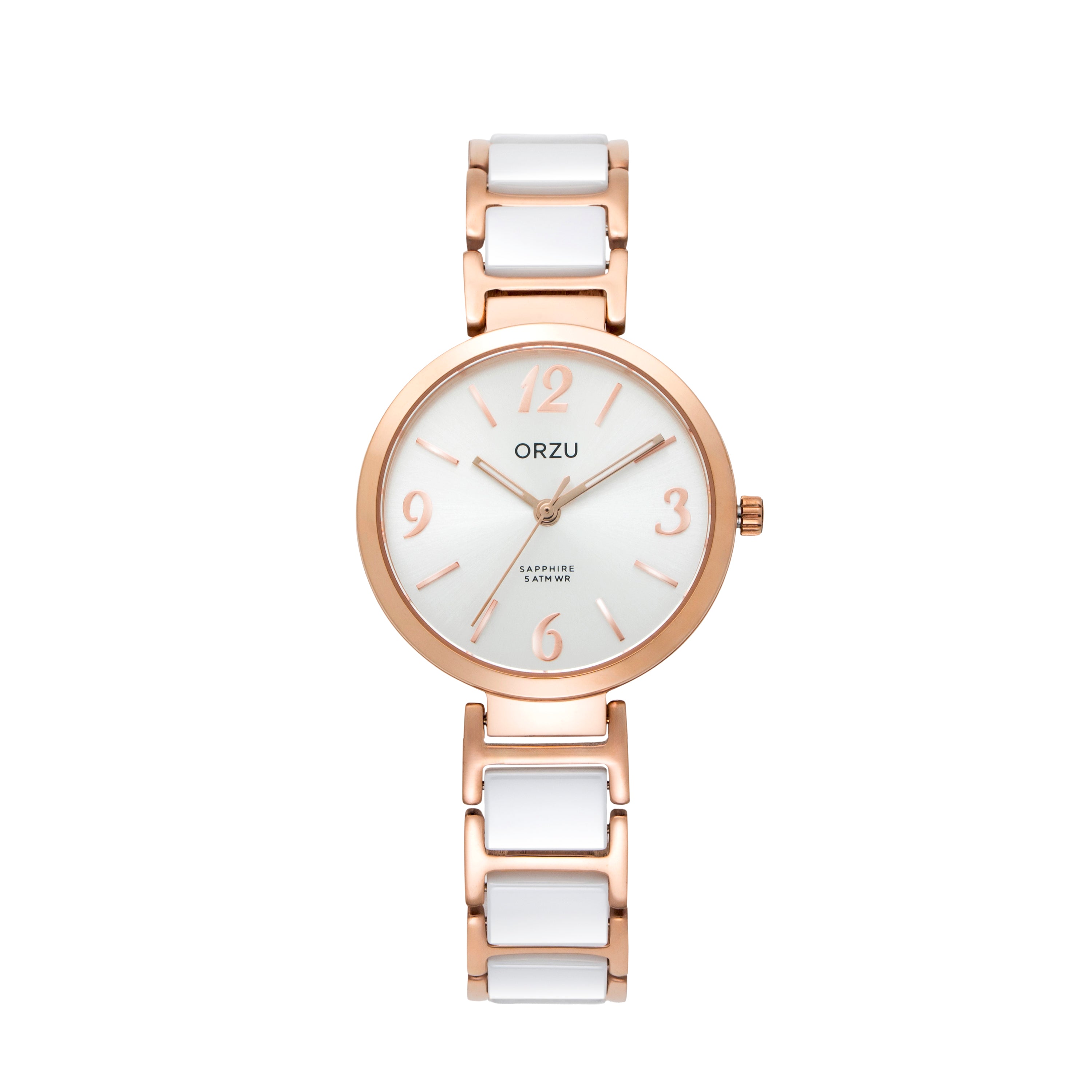 ORZU Analog White Dial Women's Watch