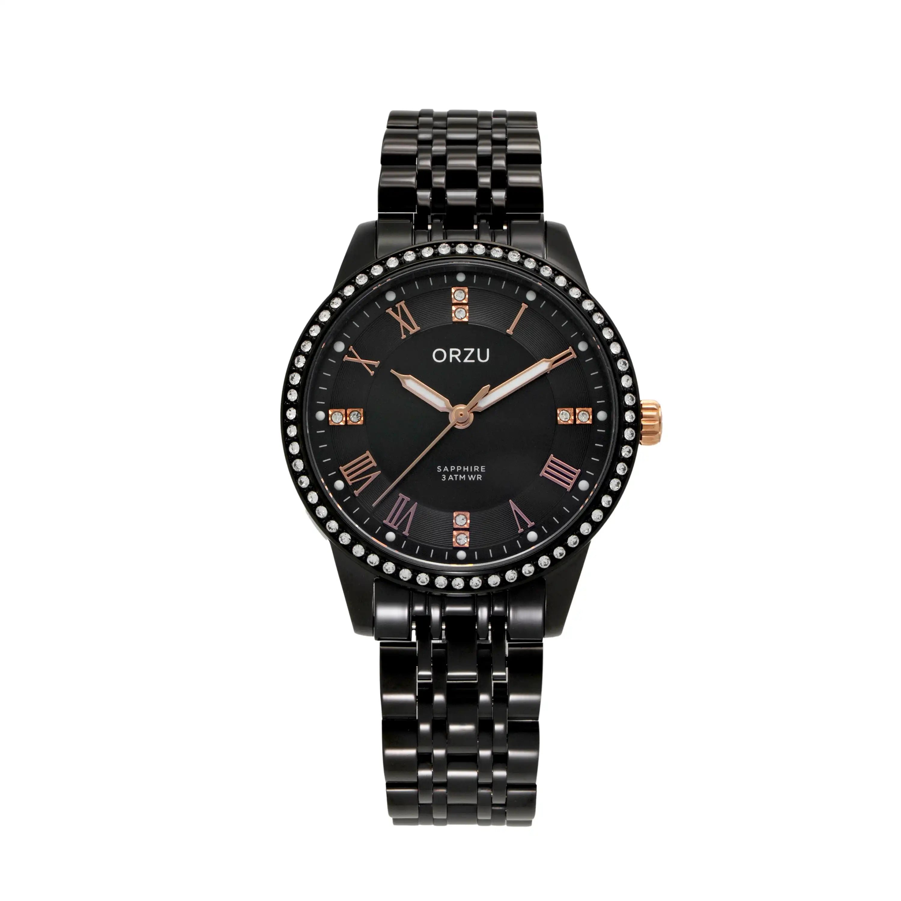 ORZU Analog Black Dial Women's Watch