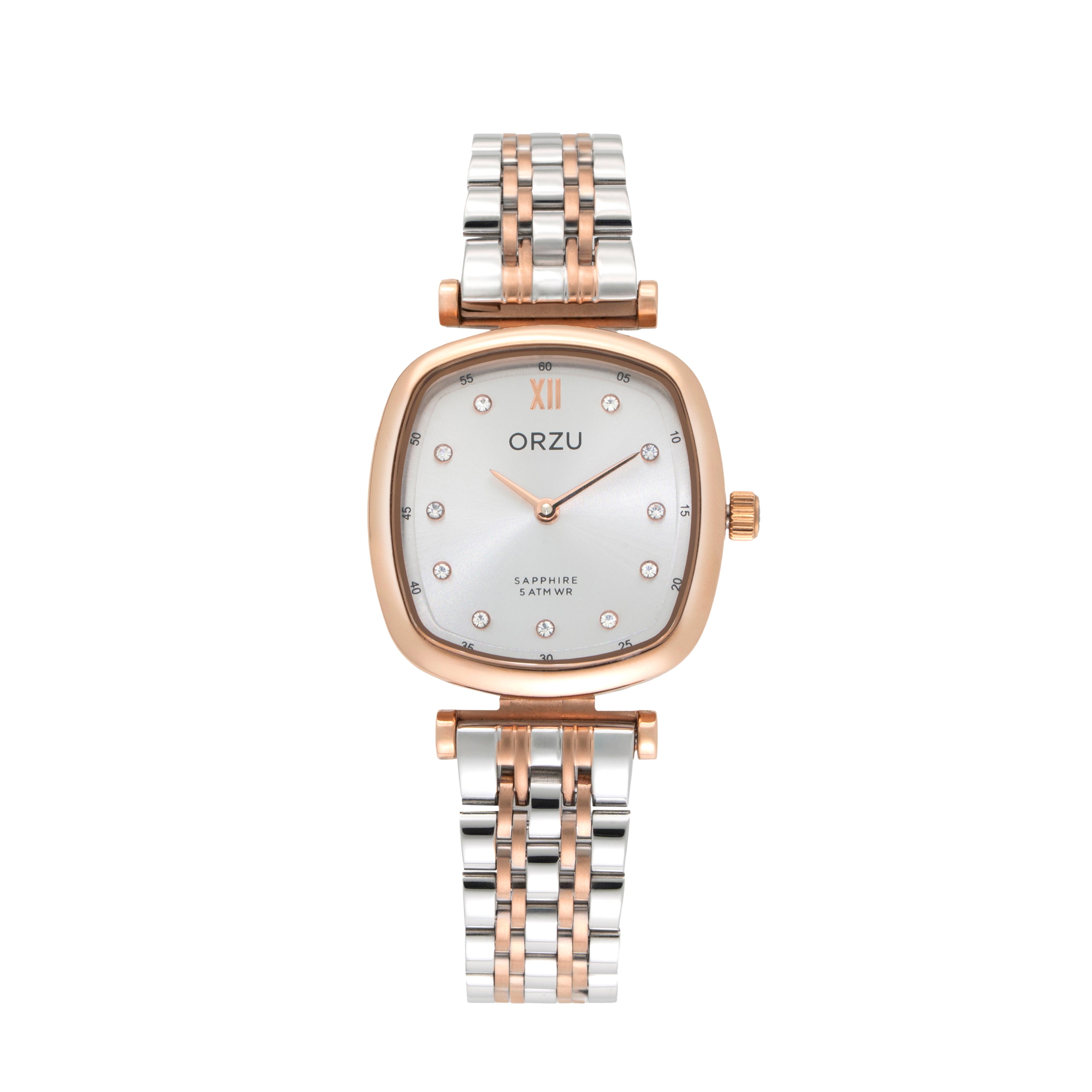 ORZU Analog Silver Dial Tonneau Women's Watch