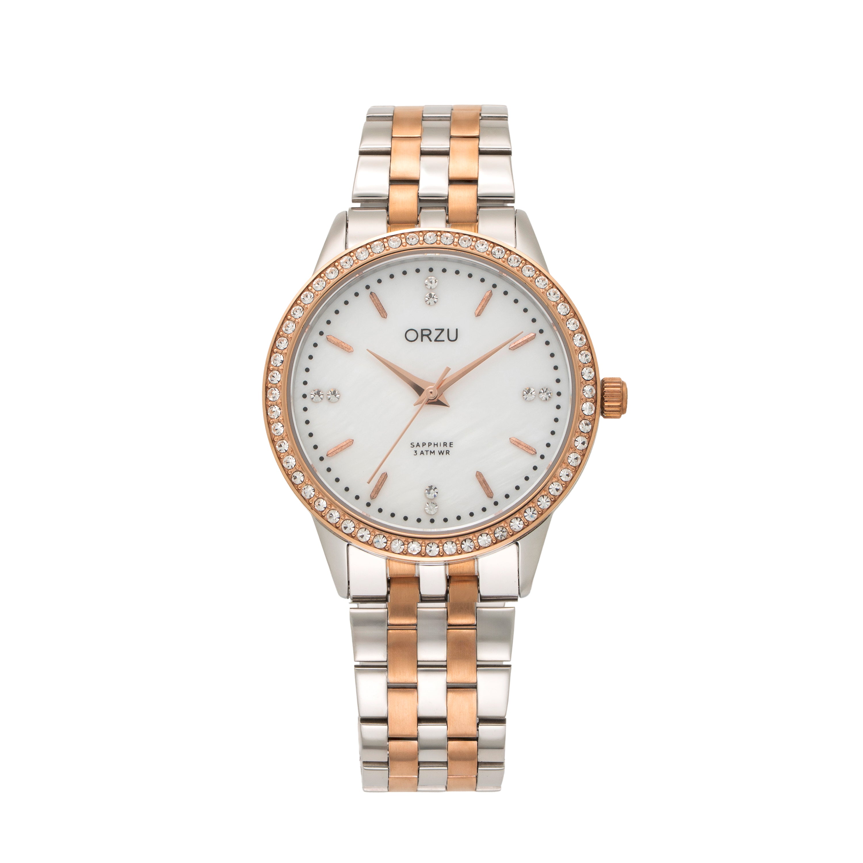 ORZU Analog White Dial Women's Watch