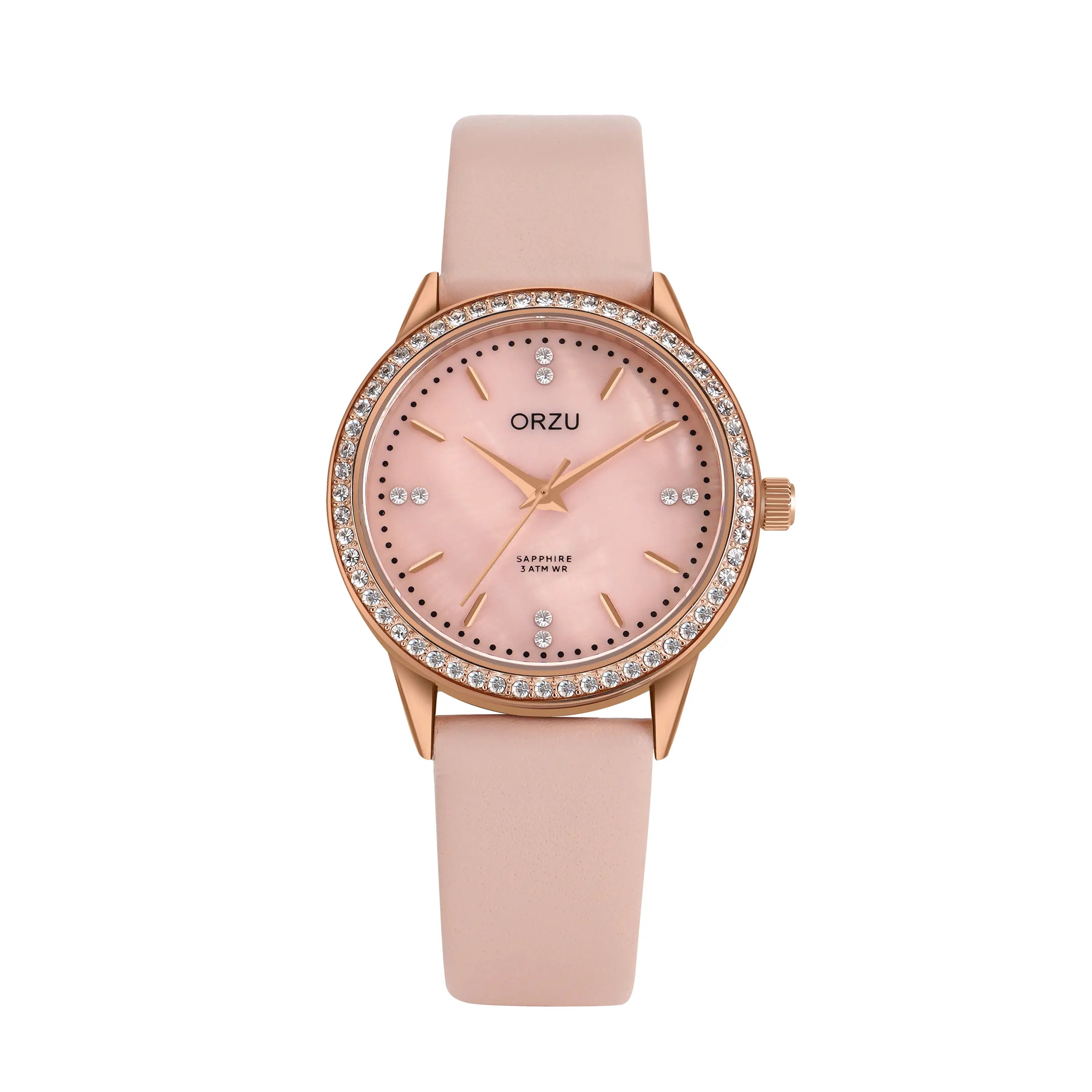 ORZU Analog Pink Dial Women's Watch