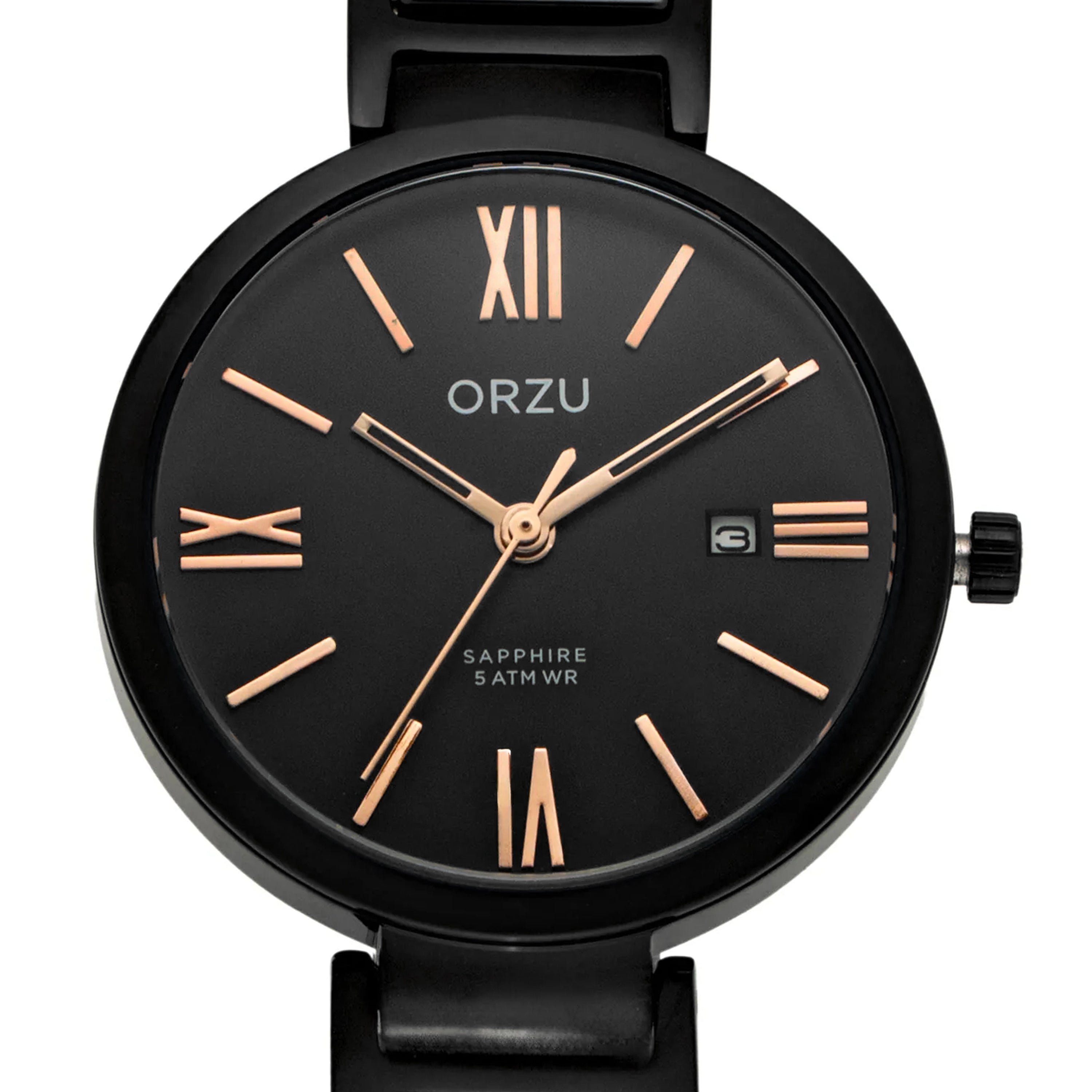 ORZU Analog Black Dial Women's Watch
