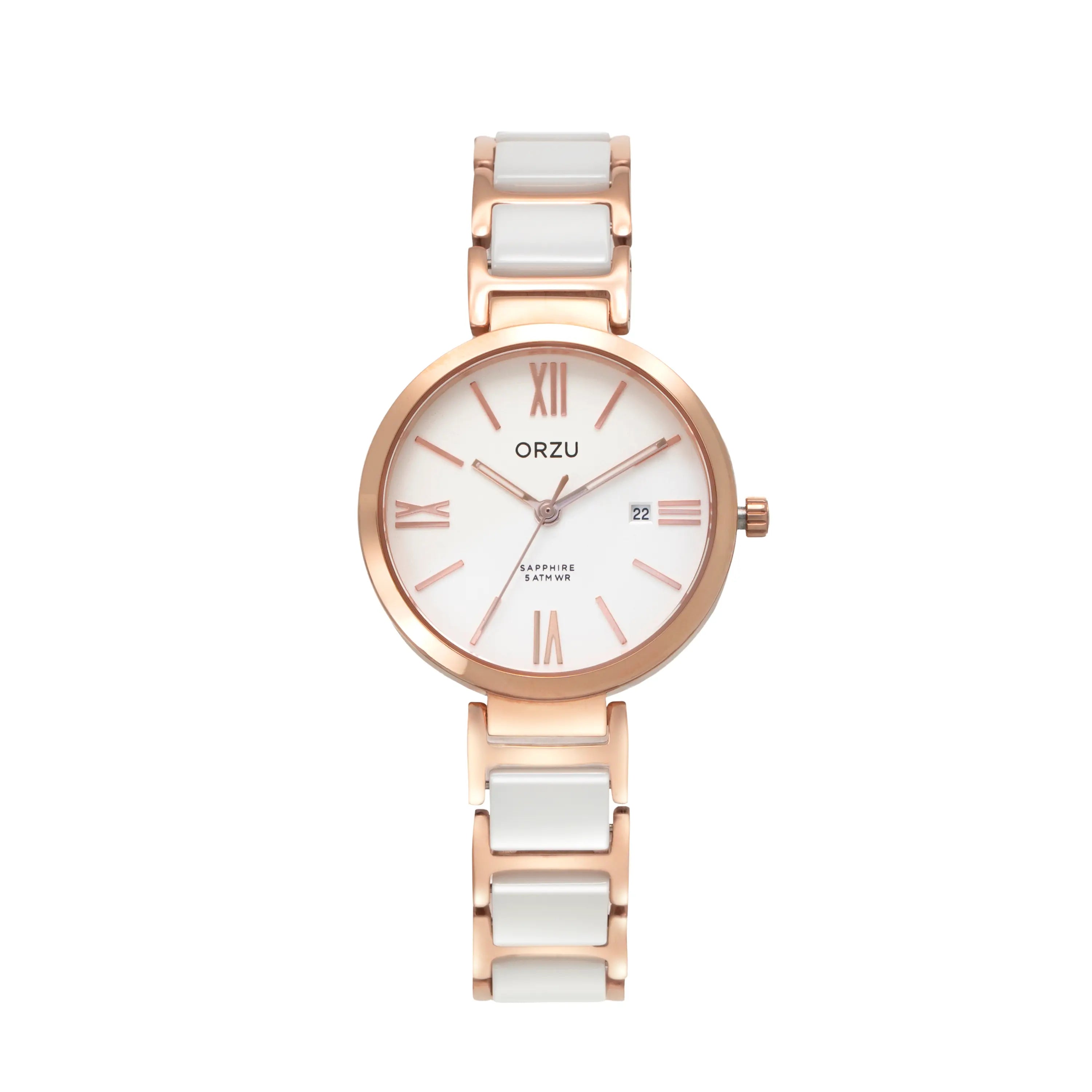 ORZU Analog White Dial Women's Watch