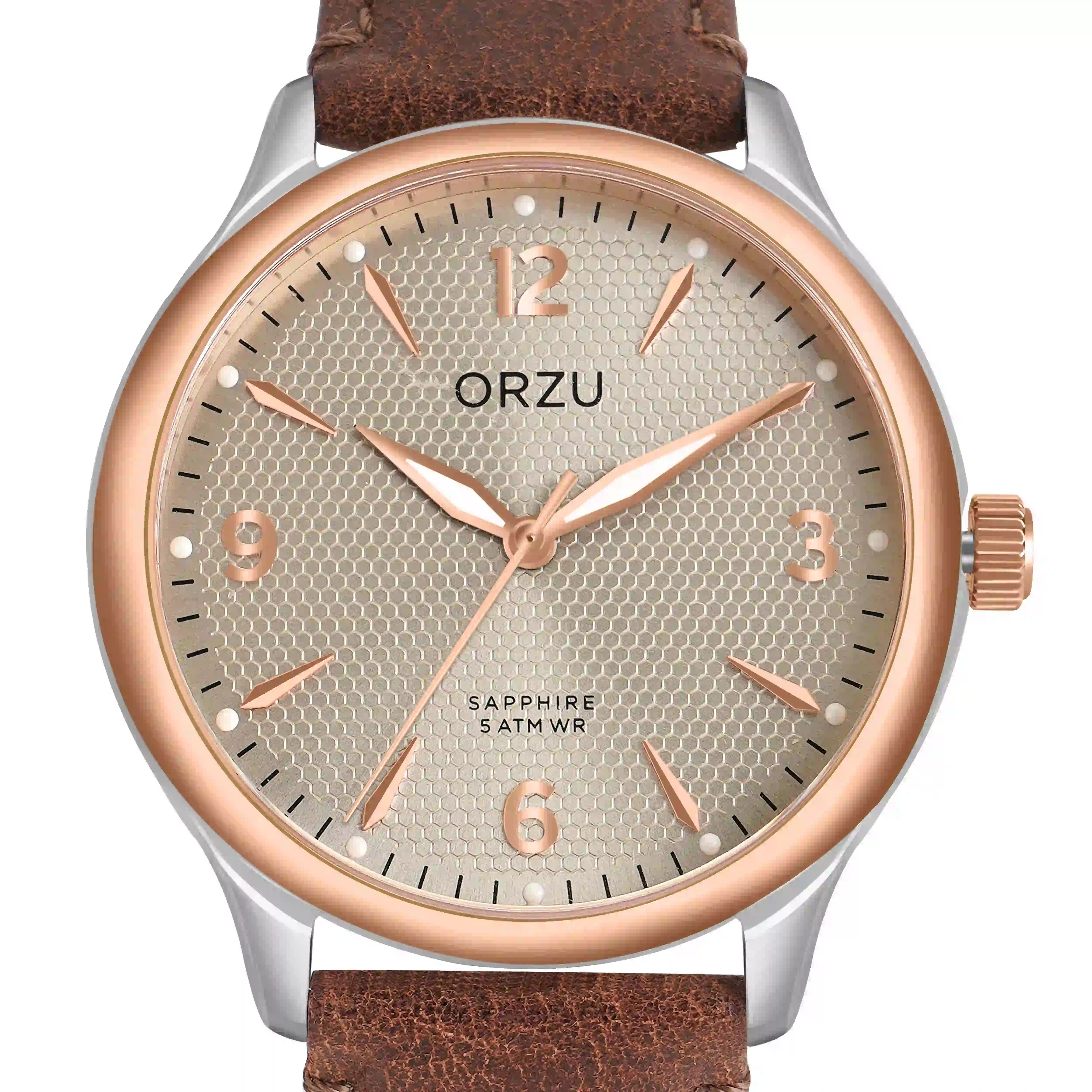 ORZU Analog Gold Dial Men's Watch