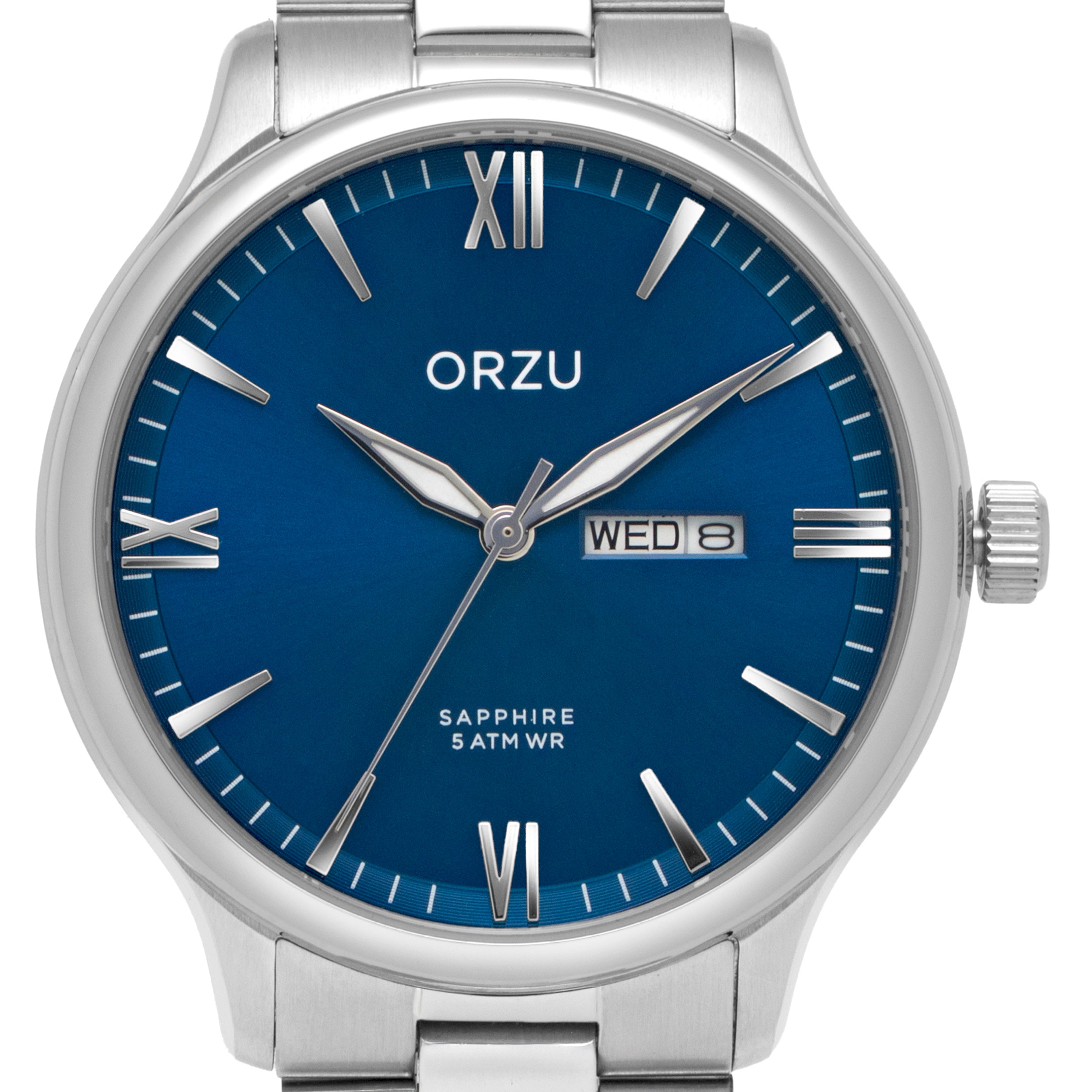 ORZU Analog Day Date Blue Dial Men's Watch