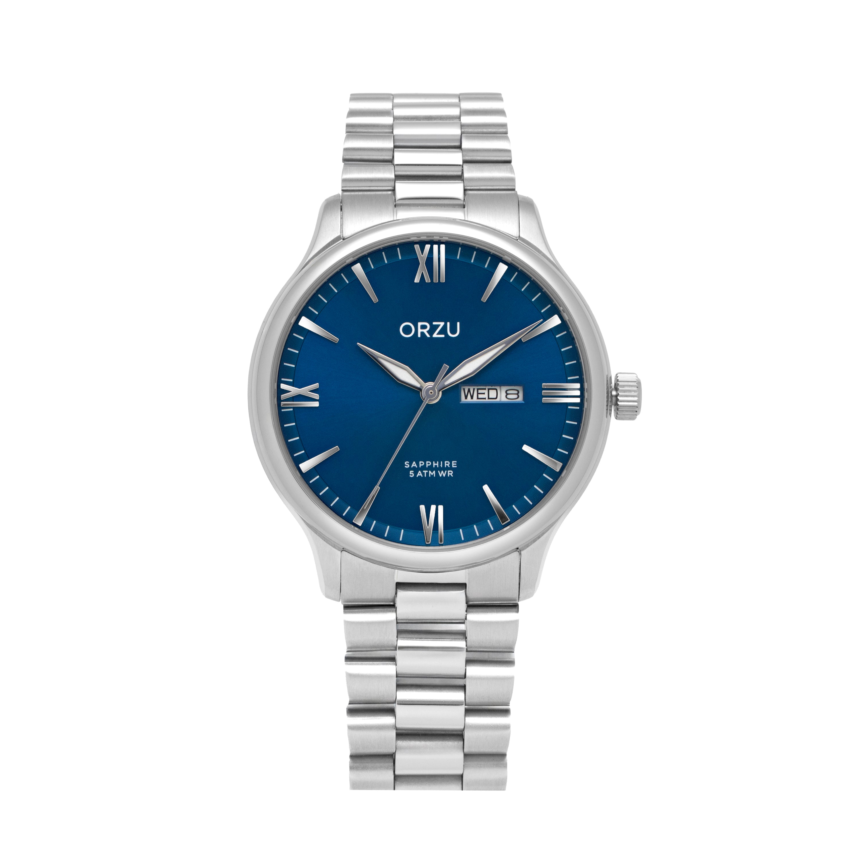 ORZU Analog Day Date Blue Dial Men's Watch