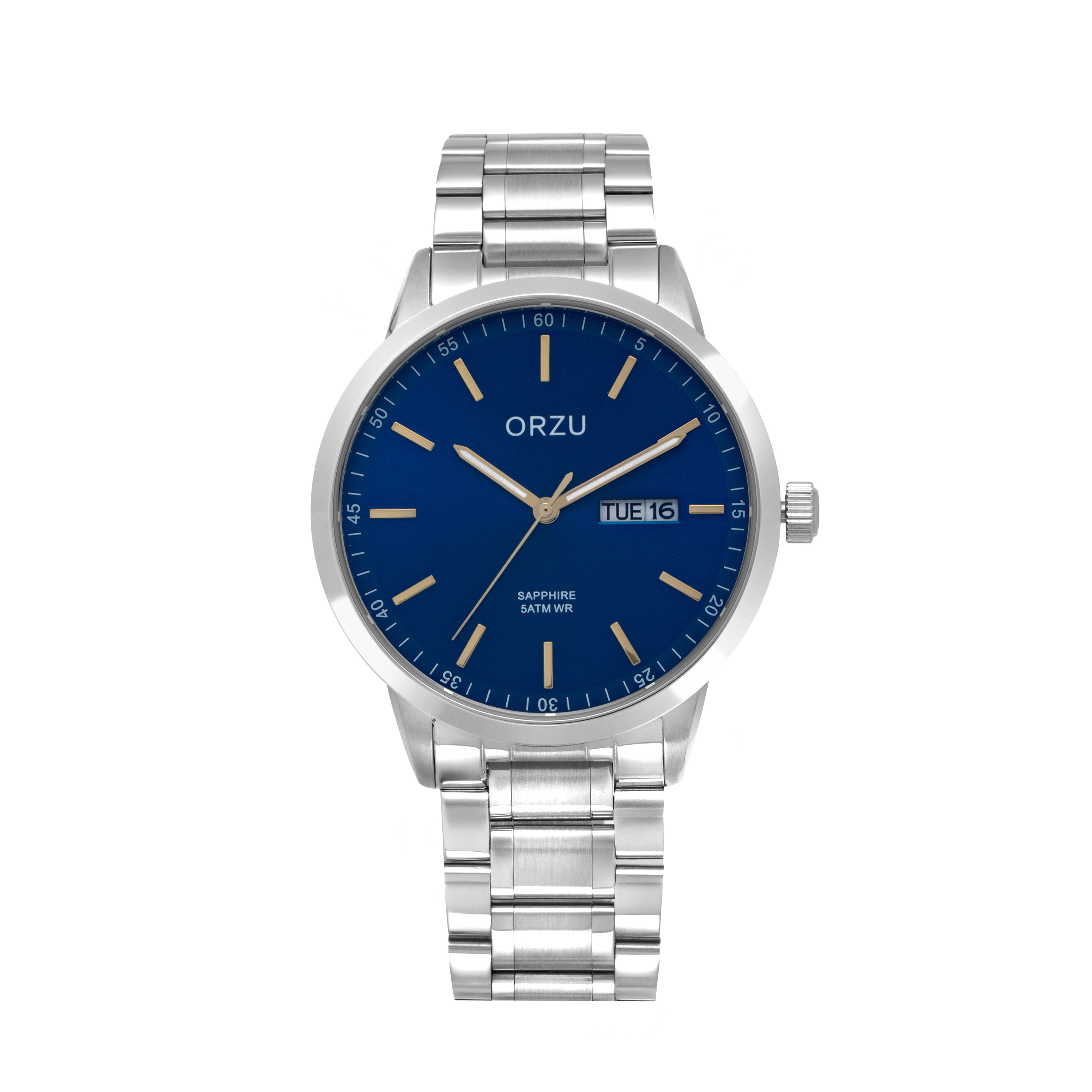 ORZU Analog Day Date Blue Dial Men's Watch