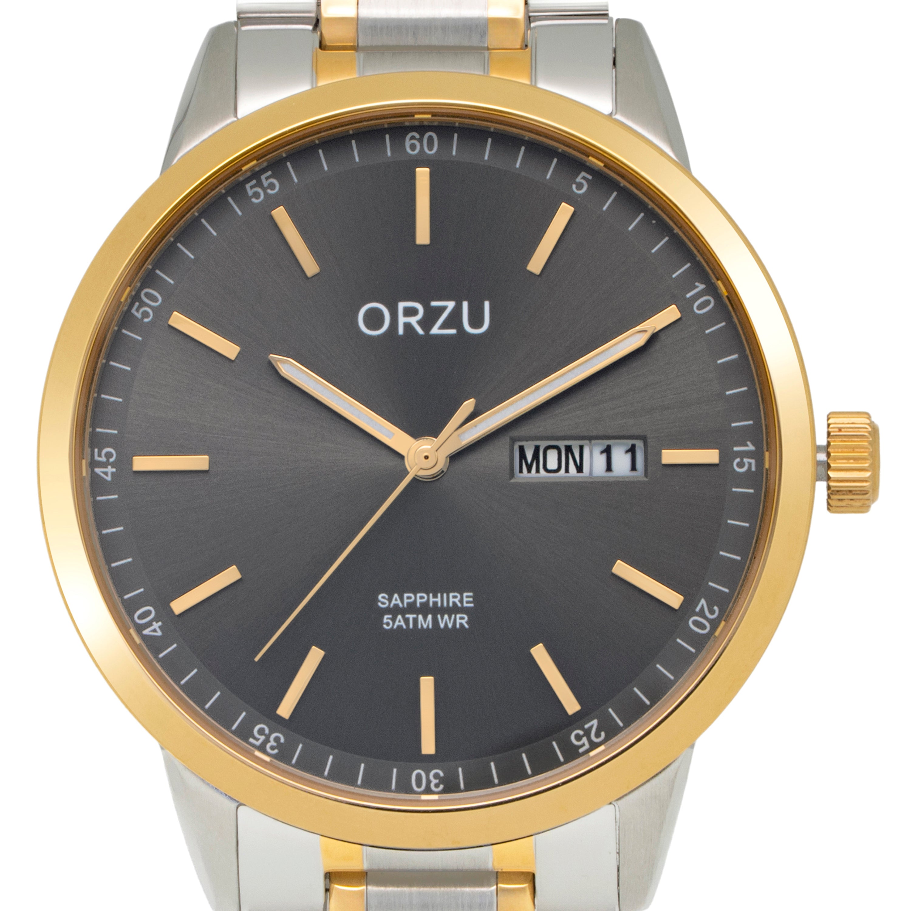 ORZU Analog Day Date Black Dial Men's Watch