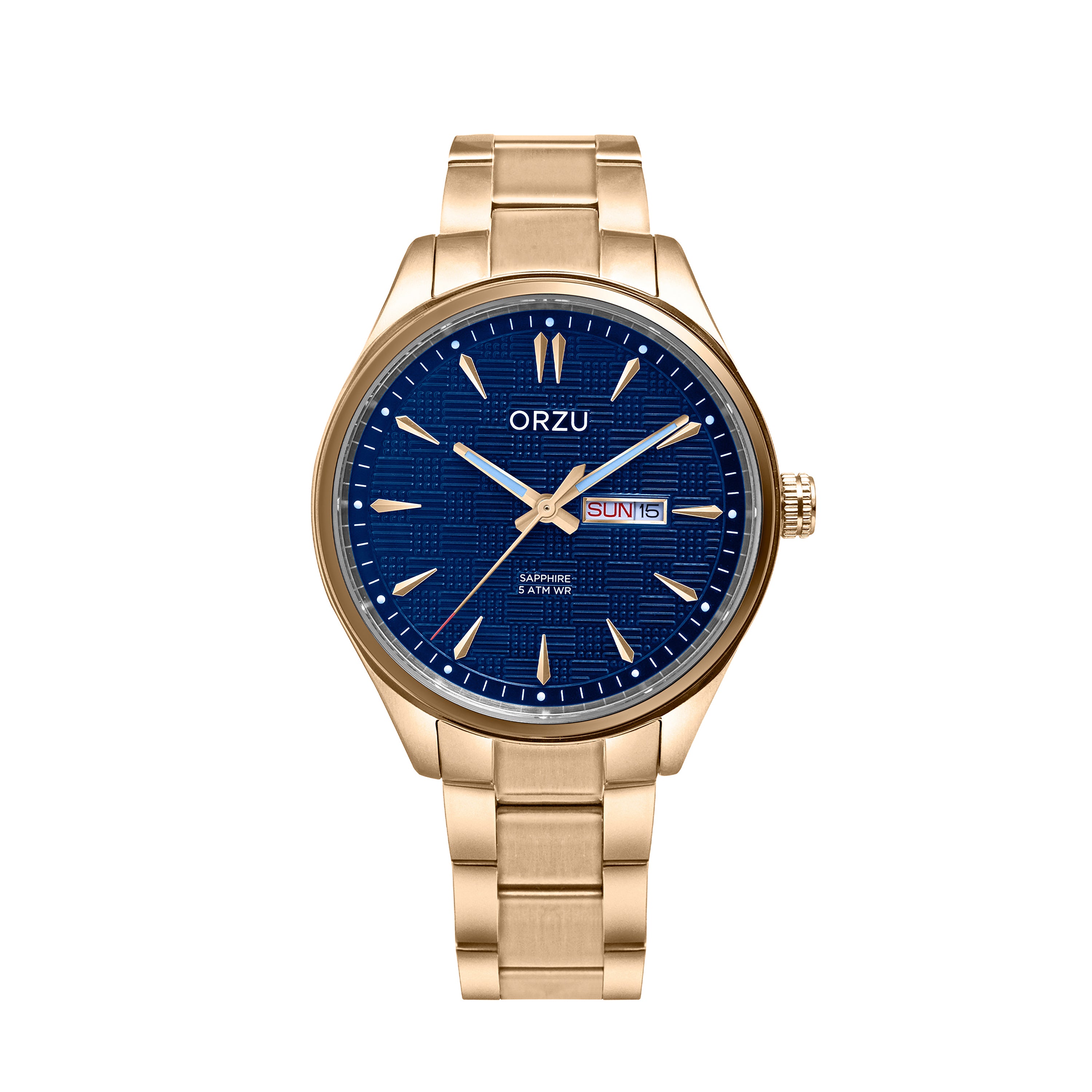 ORZU Analog Day Date Blue Dial Men's Watch