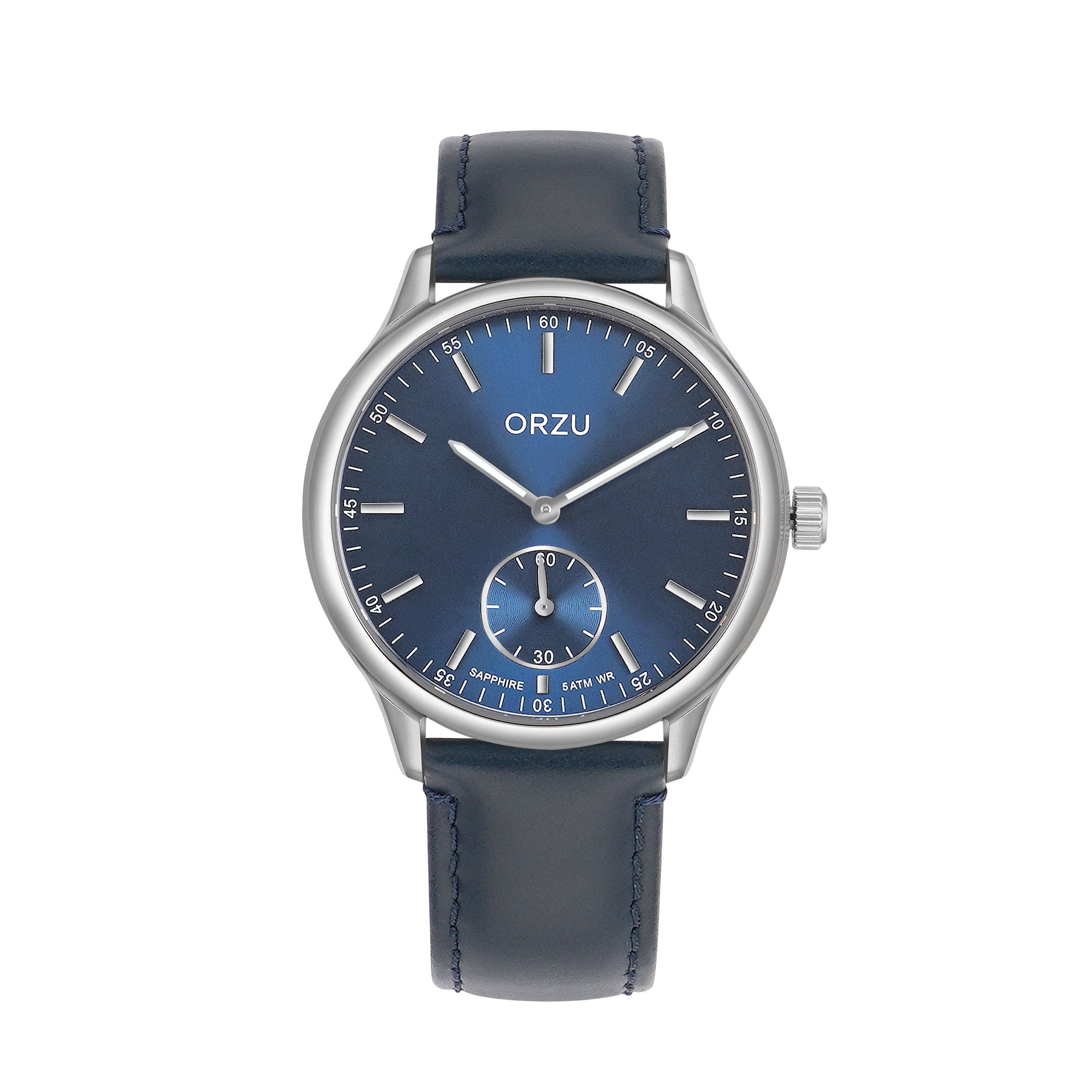 ORZU Analog Off Set Blue Dial Men's Watch