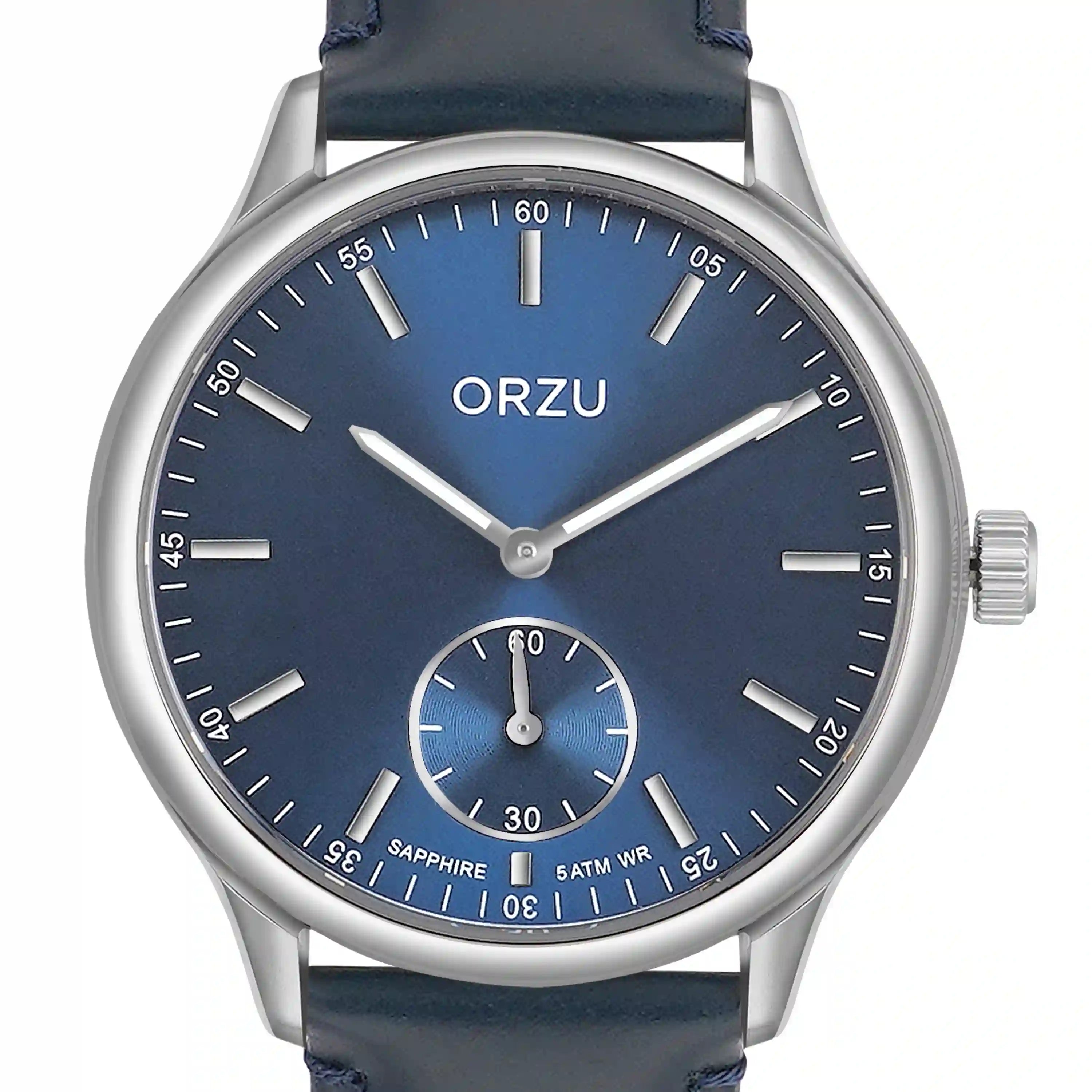 ORZU Analog Off Set Blue Dial Men's Watch