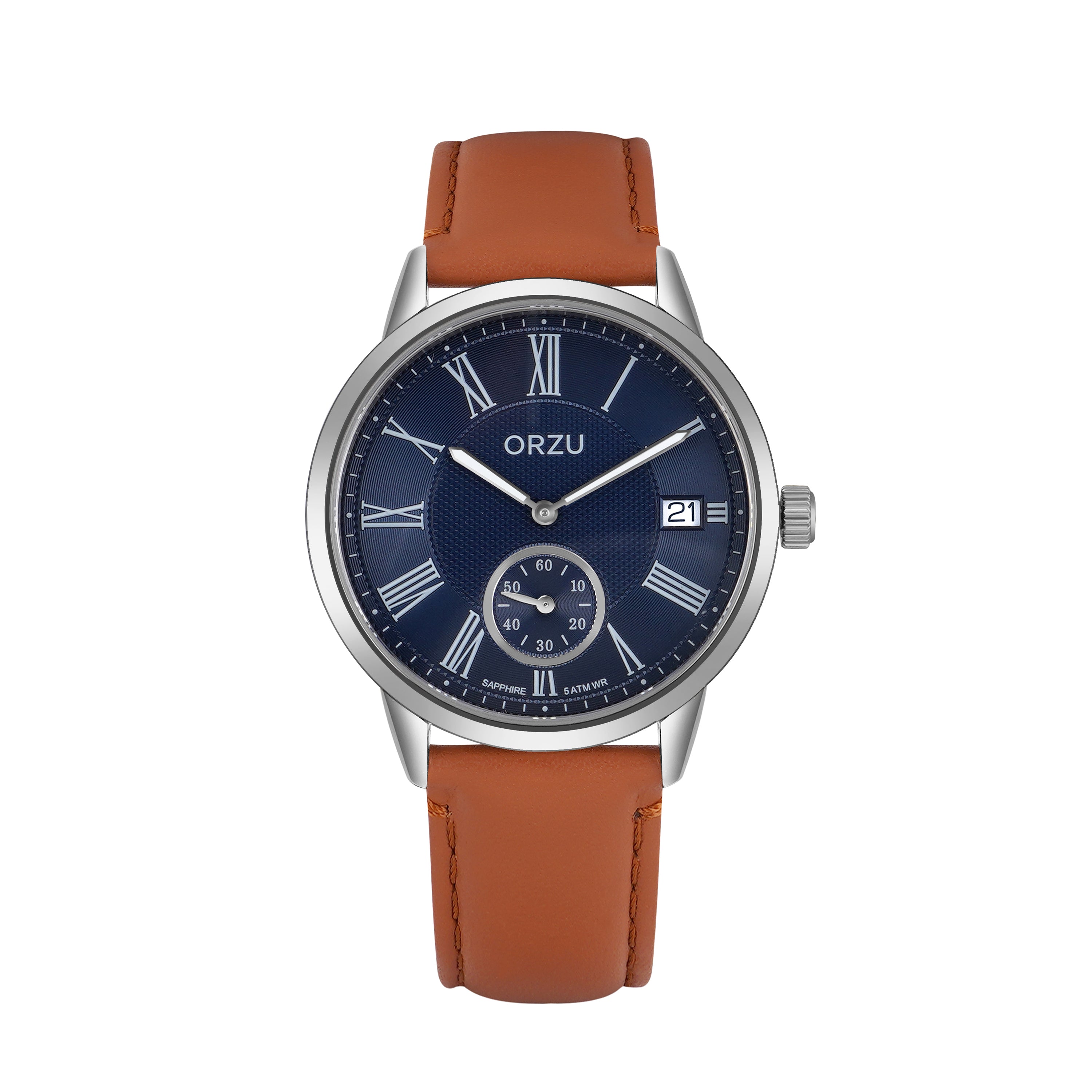 ORZU Analog Off Set Blue Dial Men's Watch