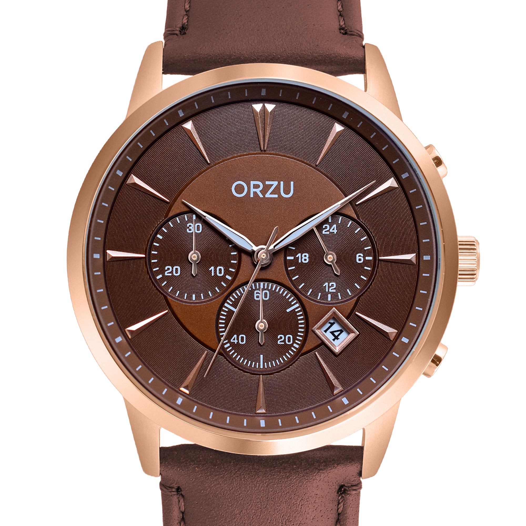 ORZU Chronograph Brown Dial Men's Watch
