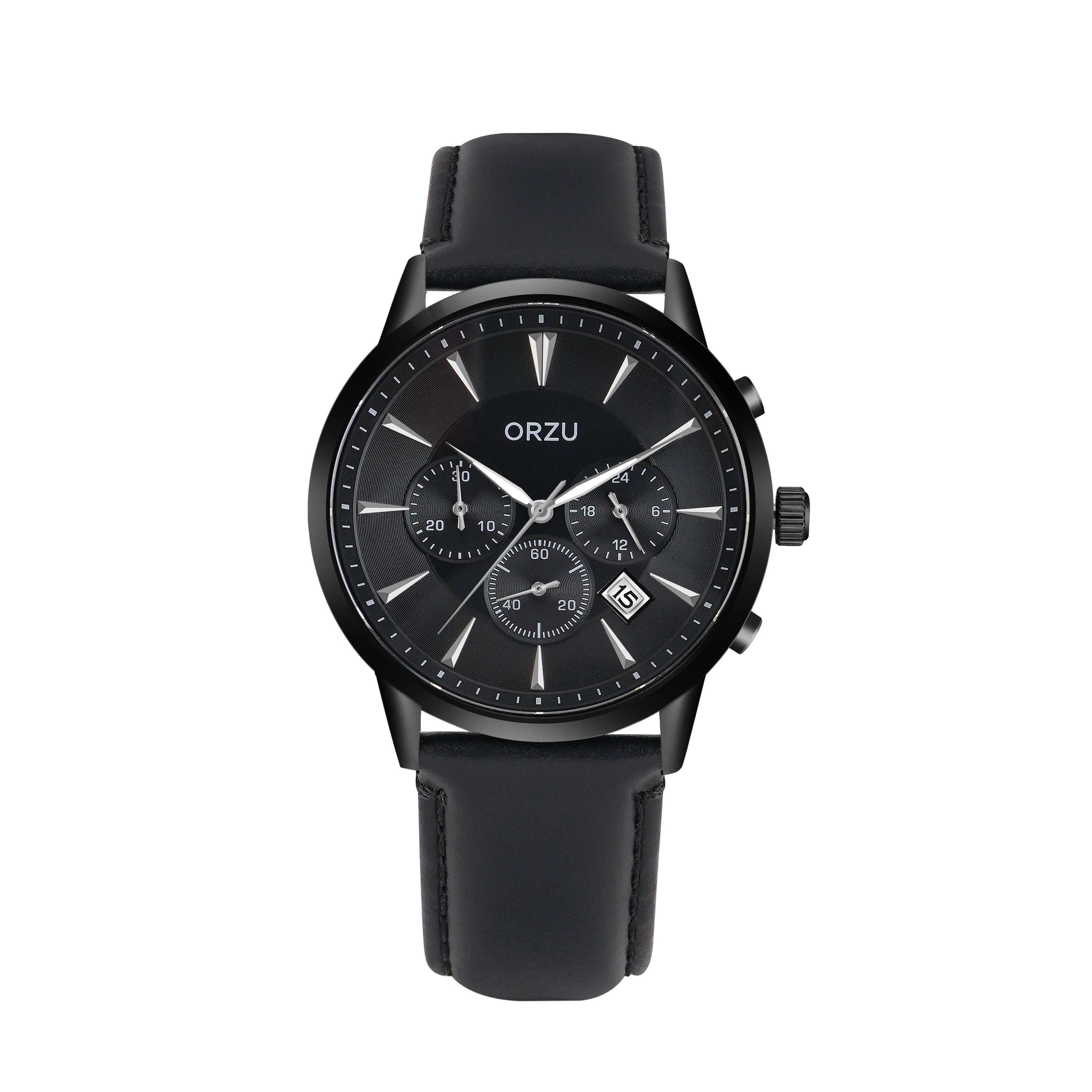 ORZU Chronograph Black Dial Men's Watch