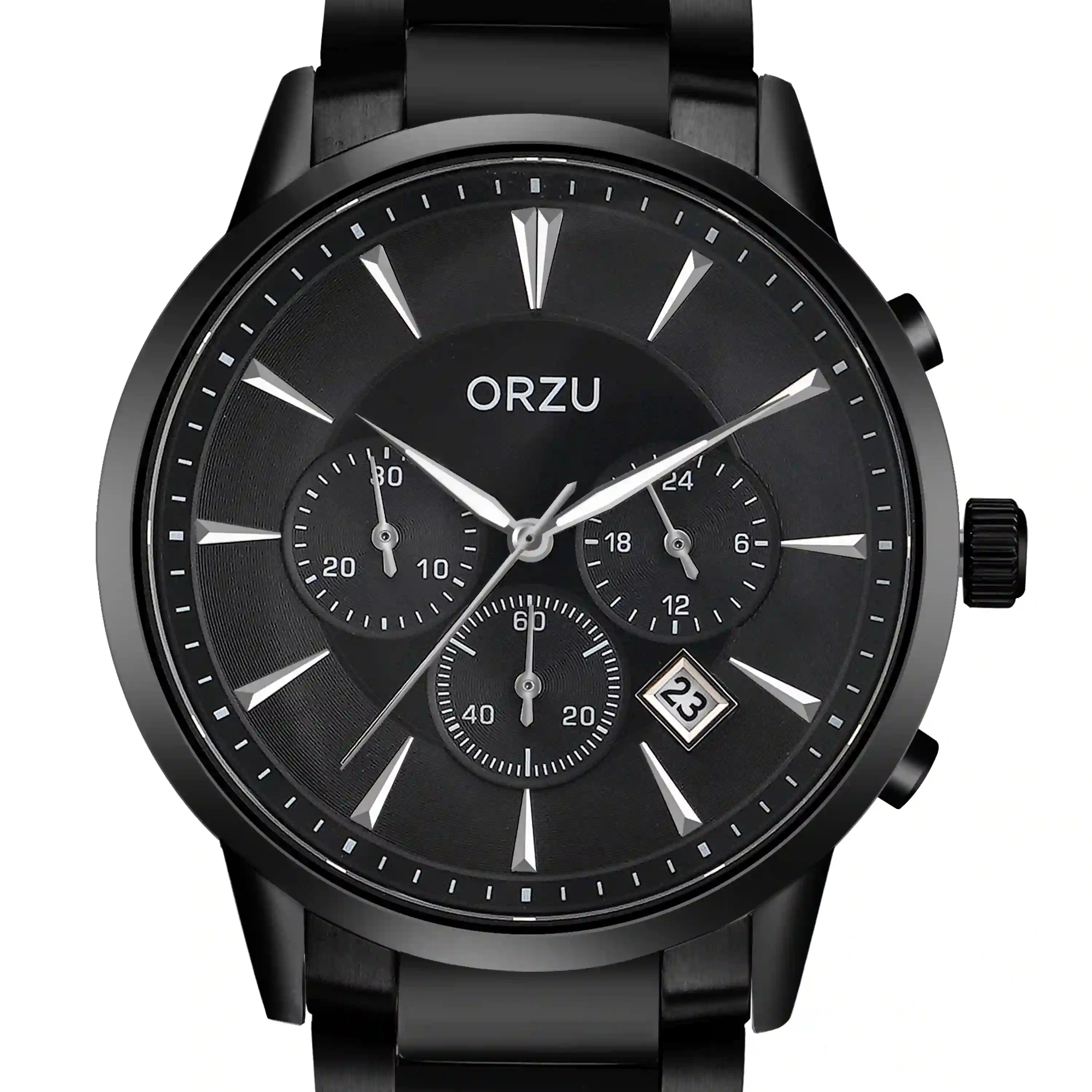 ORZU Chronograph Black Dial Men's Watch