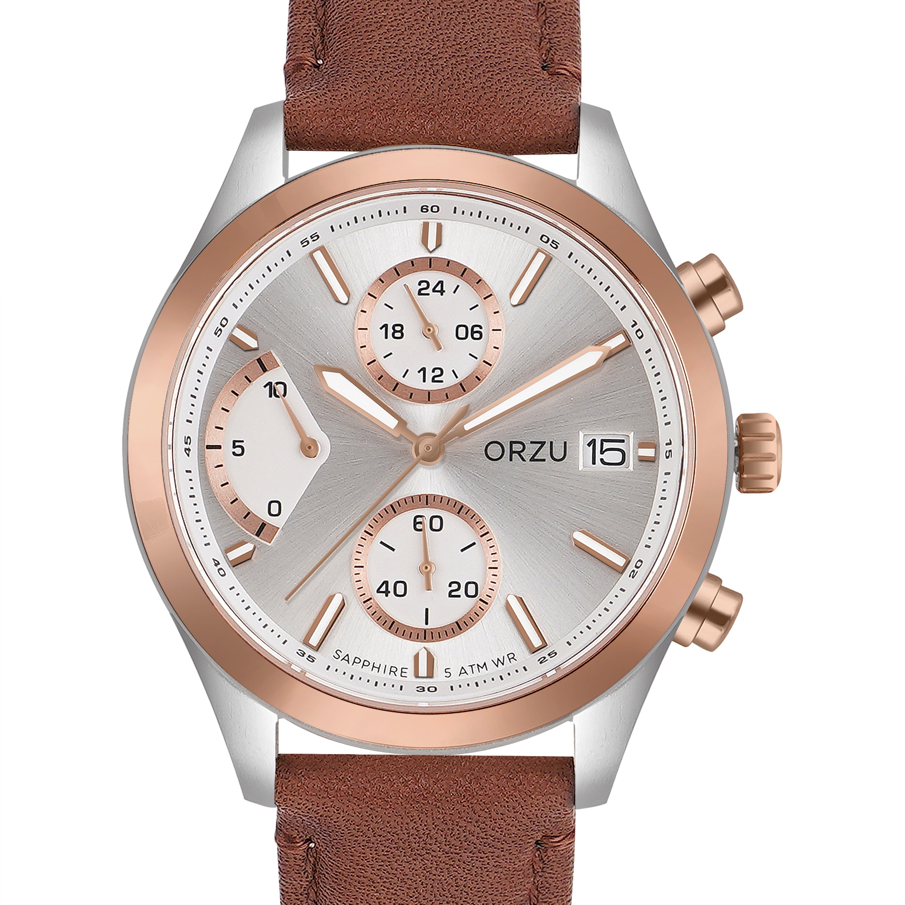 ORZU Chronograph Silver Dial Men's Watch
