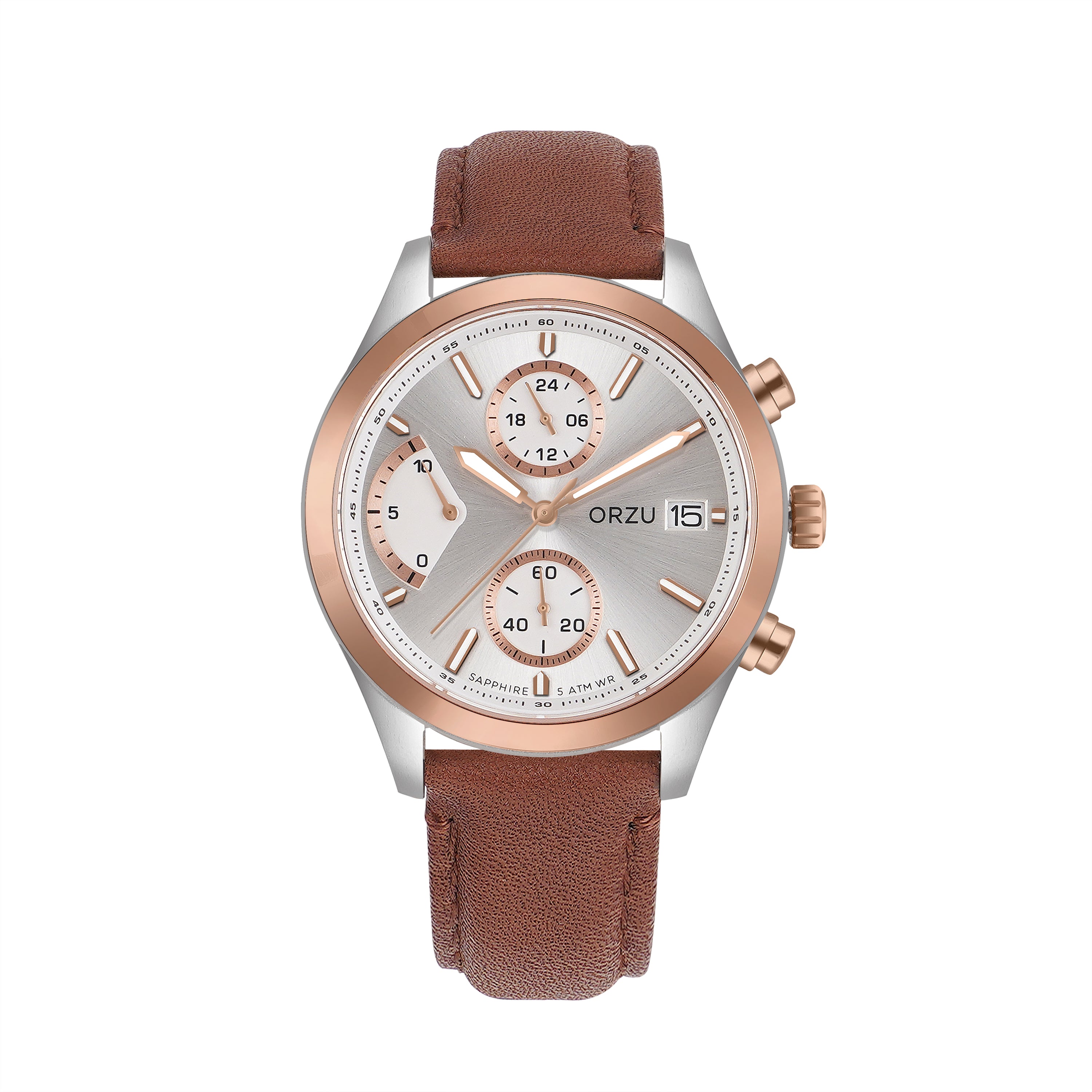 ORZU Chronograph Silver Dial Men's Watch