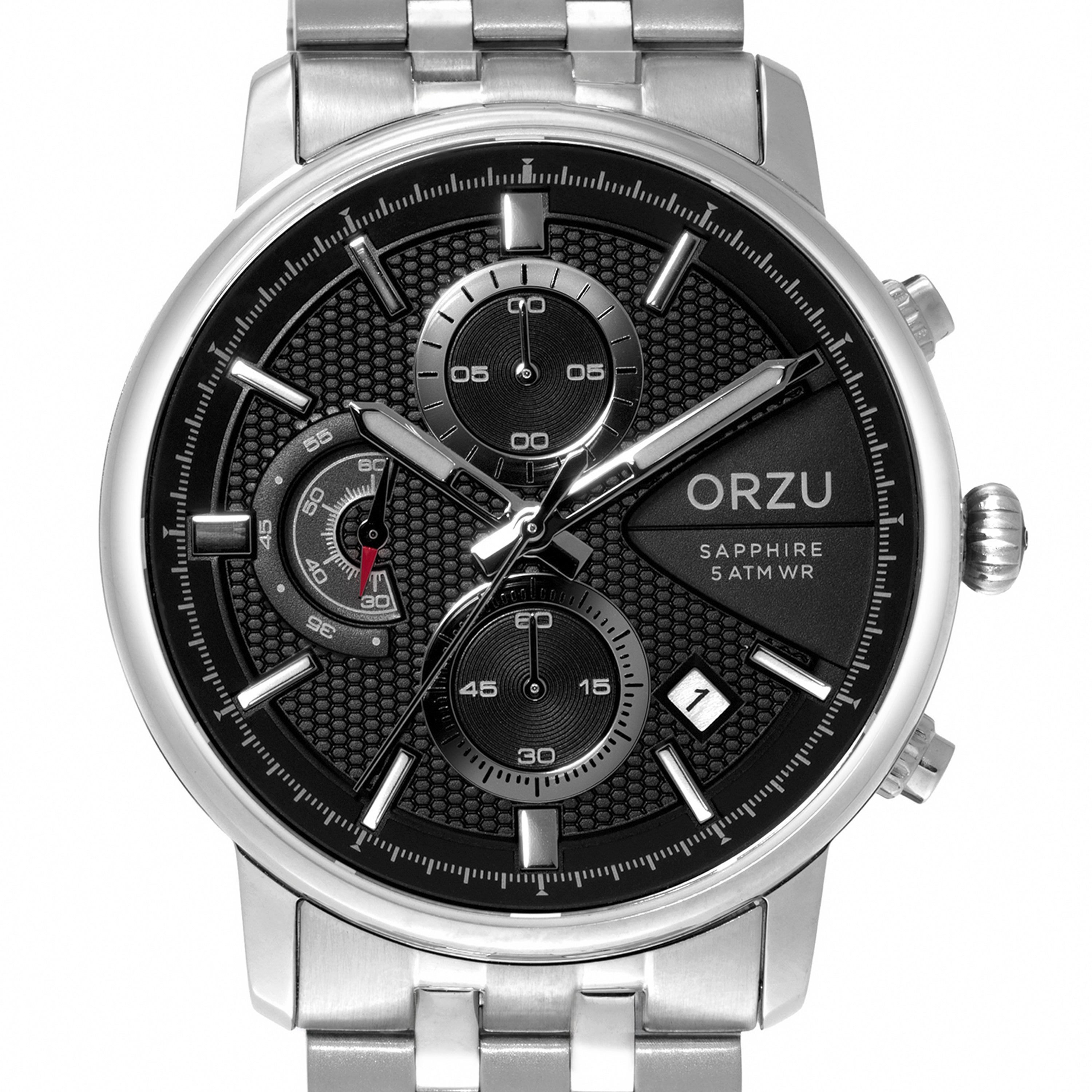 ORZU Chronograph Black Dial Men's Watch