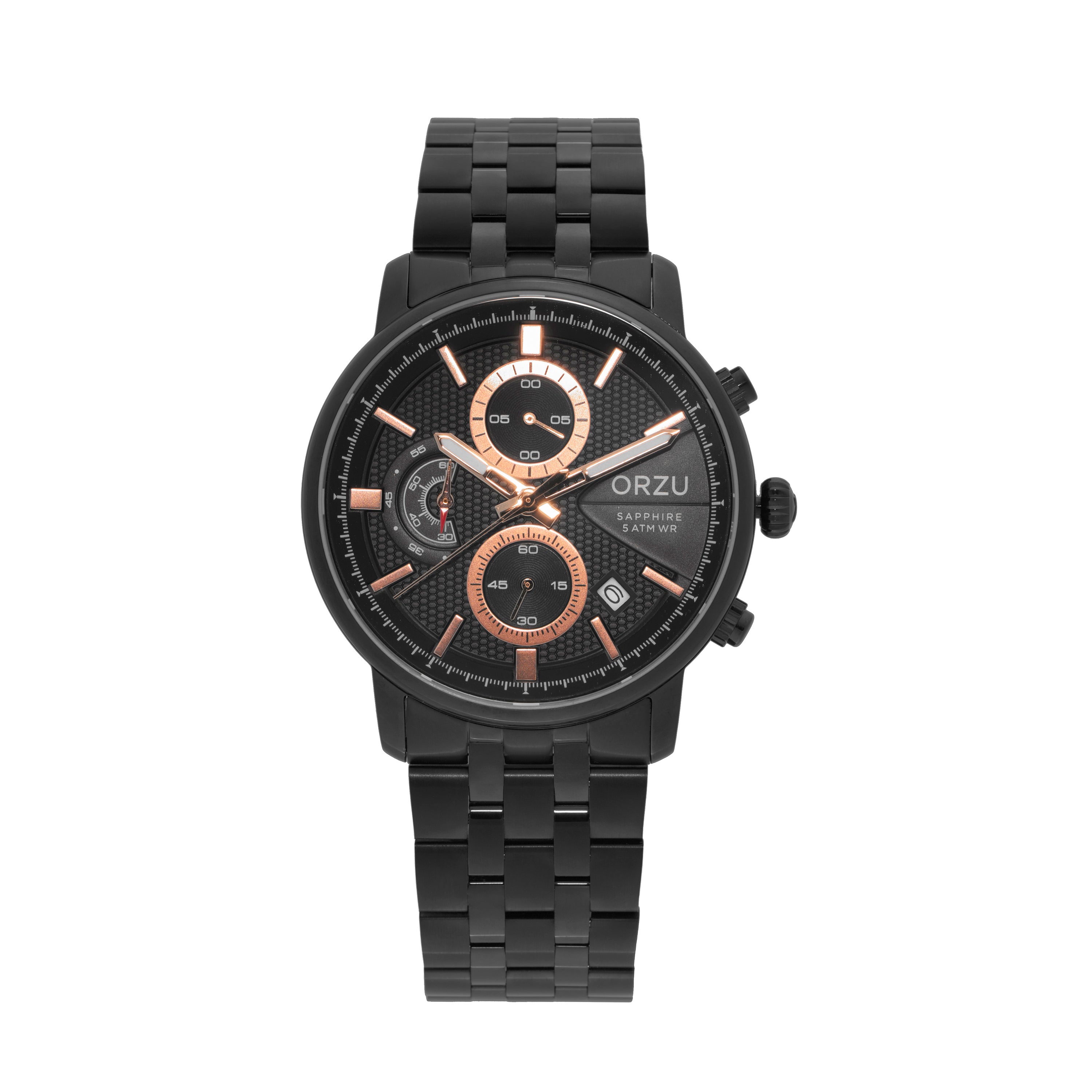 ORZU Chronograph Black Dial Men's Watch