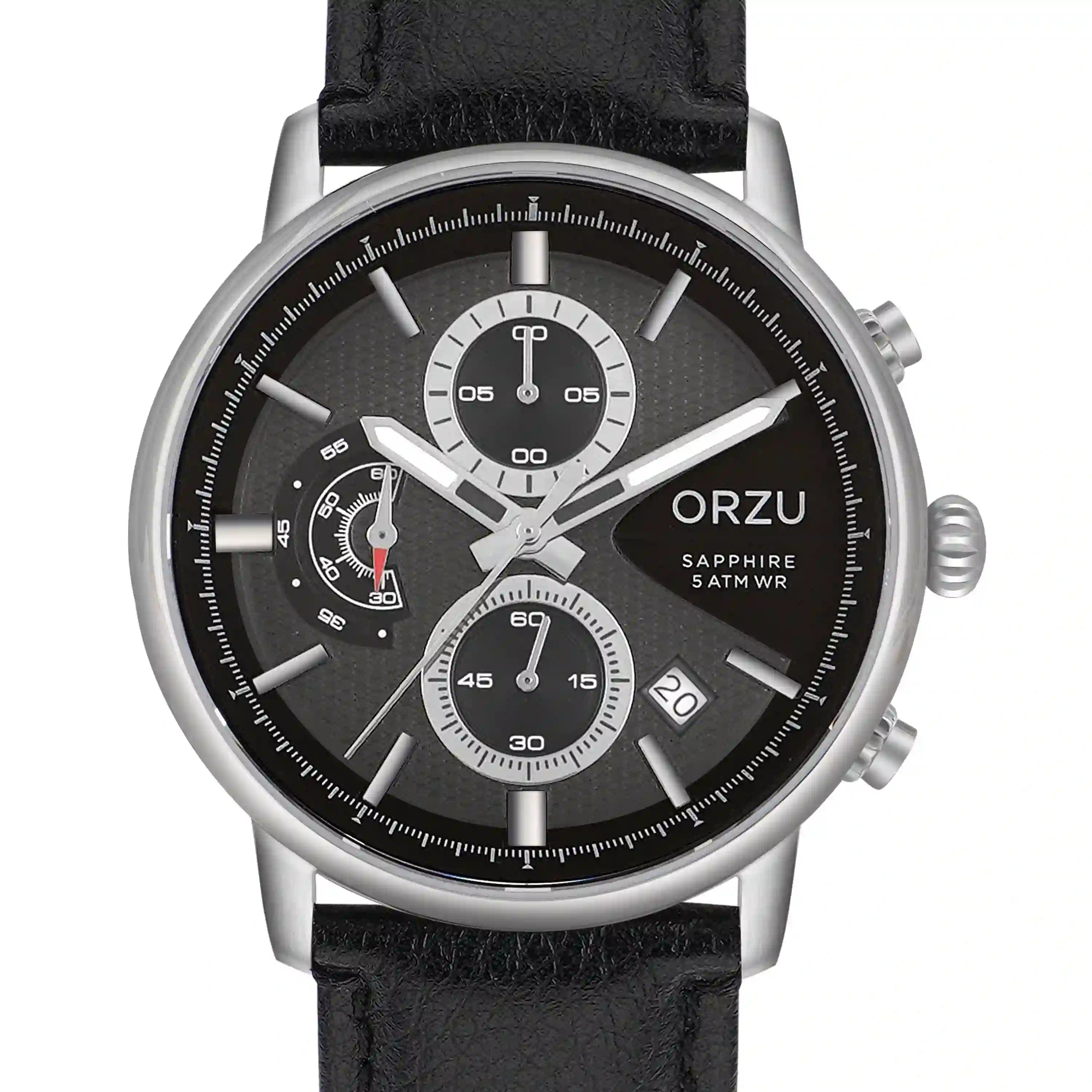 ORZU Chronograph Black Dial Men's Watch