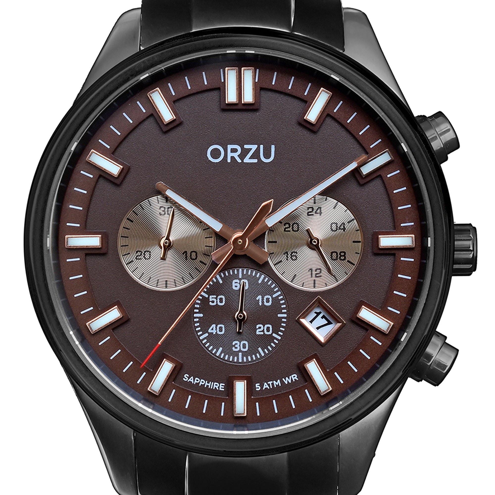 ORZU Chronograph Brown Dial Men's Watch