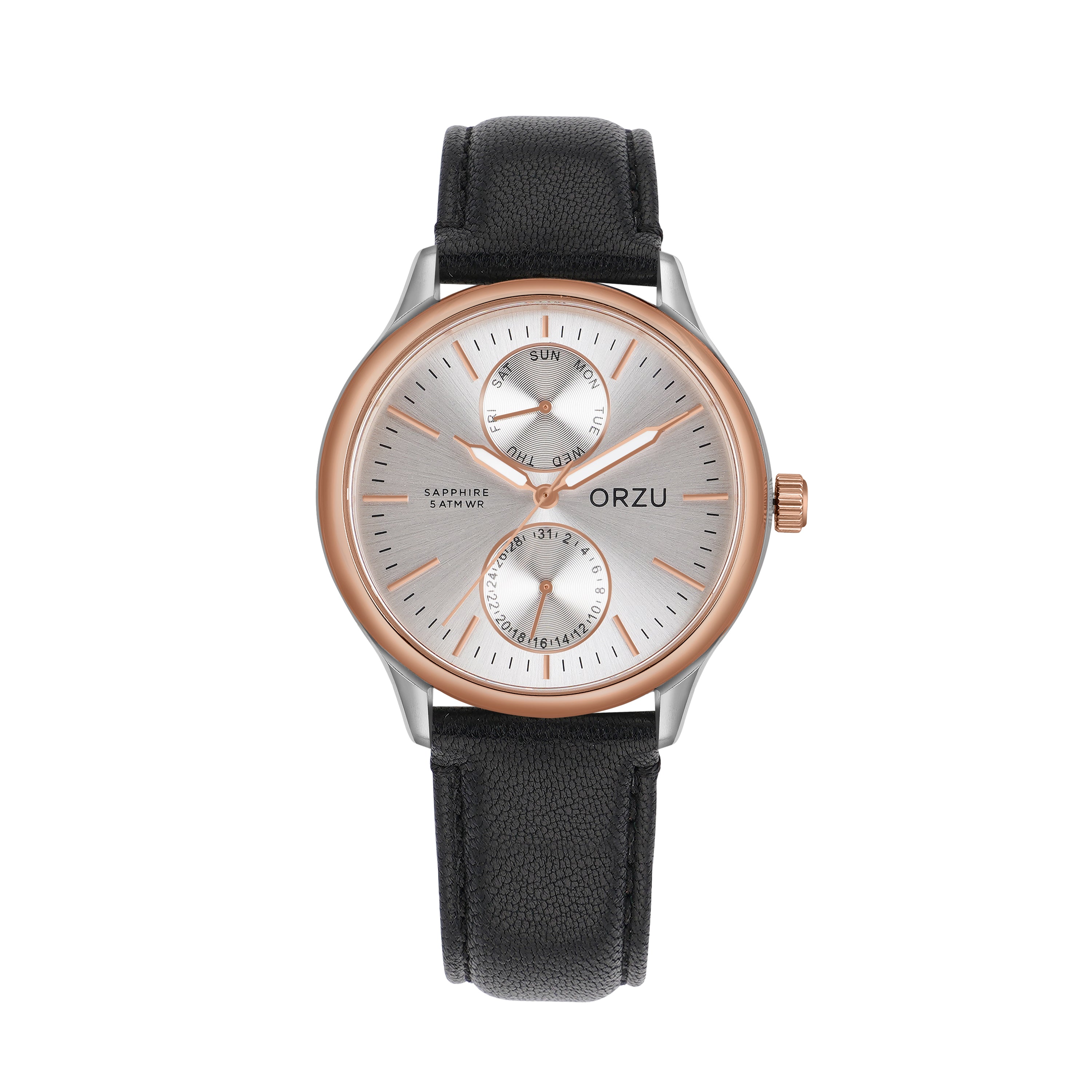 ORZU Multifunction Silver Dial Men's Watch