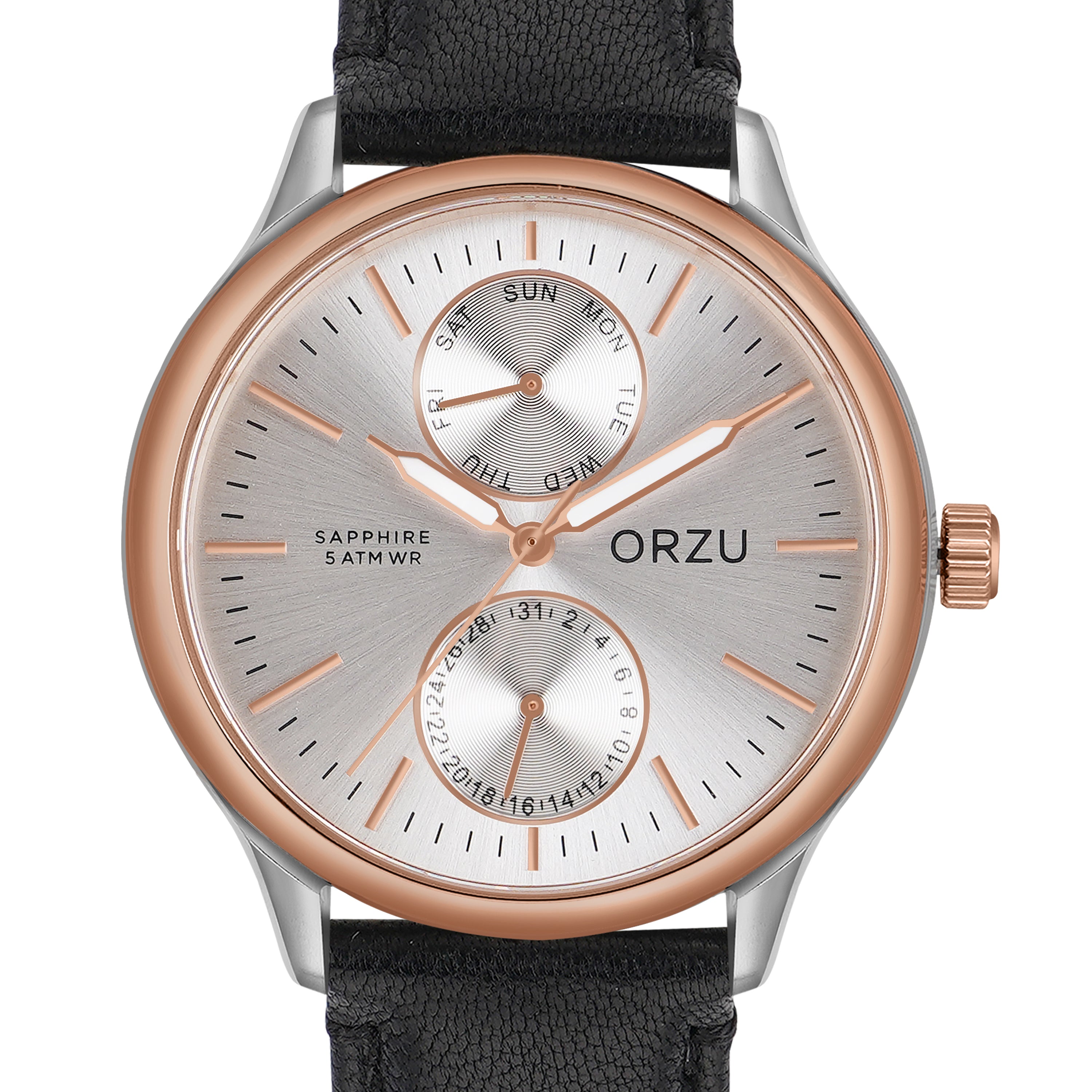 ORZU Multifunction Silver Dial Men's Watch