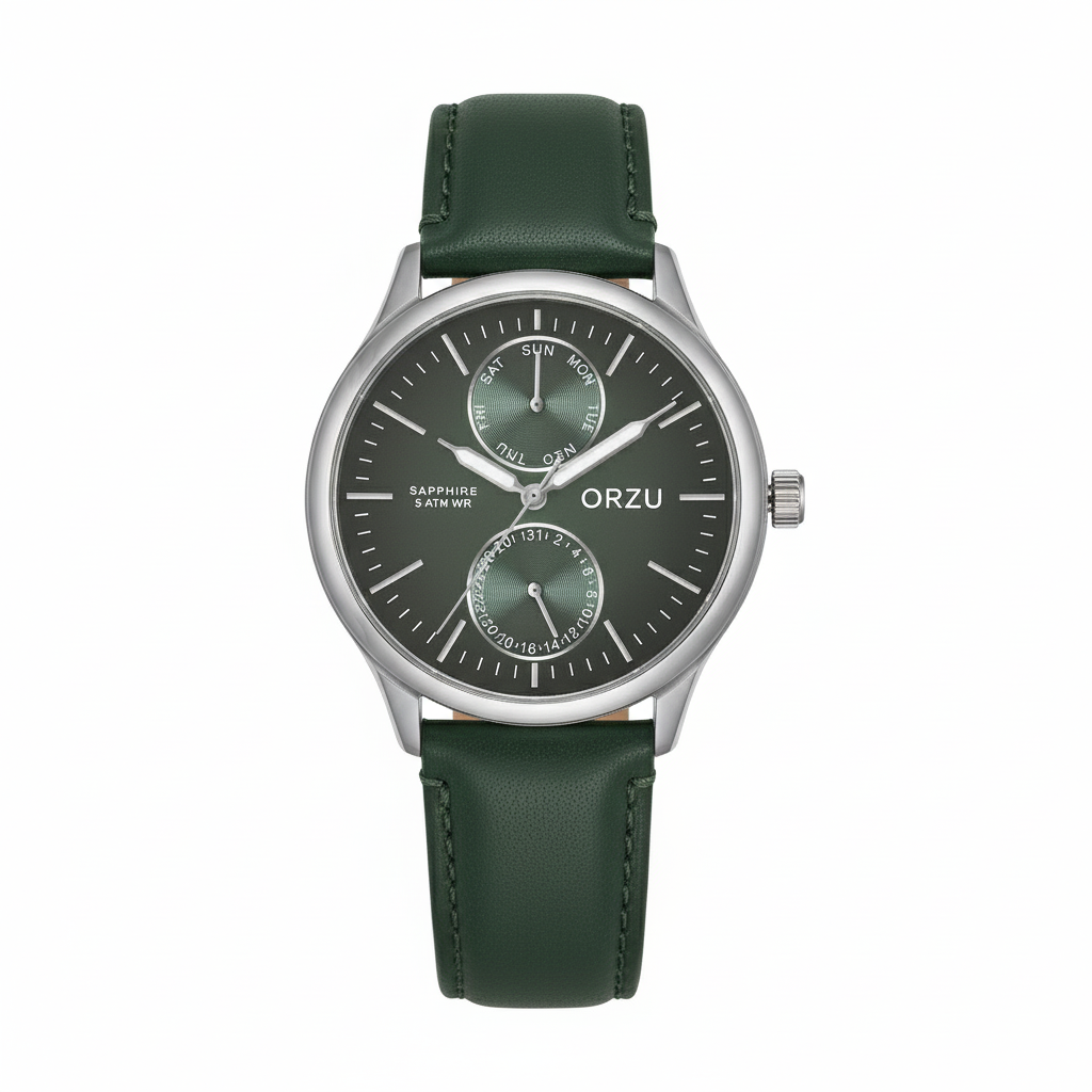 ORZU Multifunction Green Dial Men's Watch