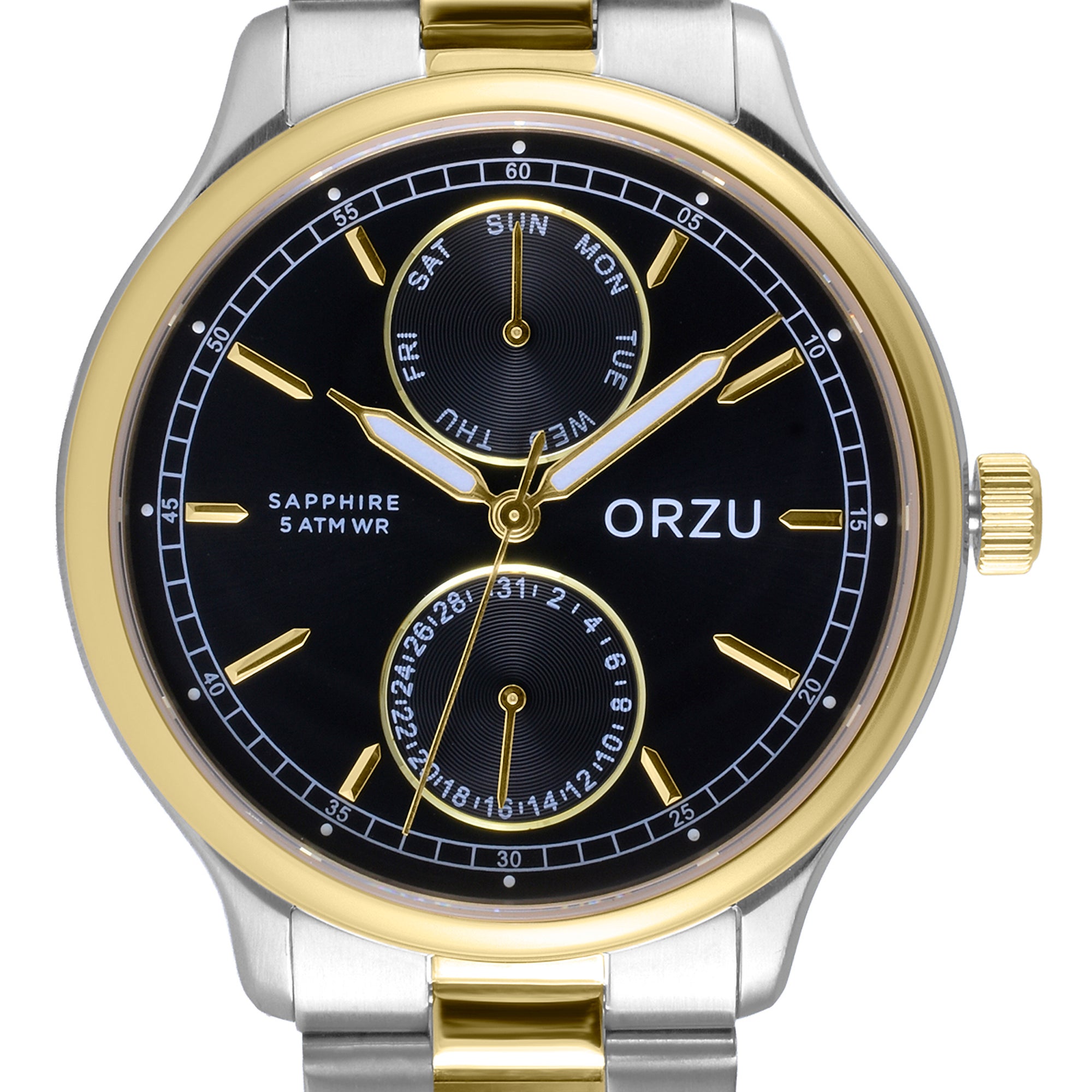 ORZU Multifunction Black Dial Men's Watch