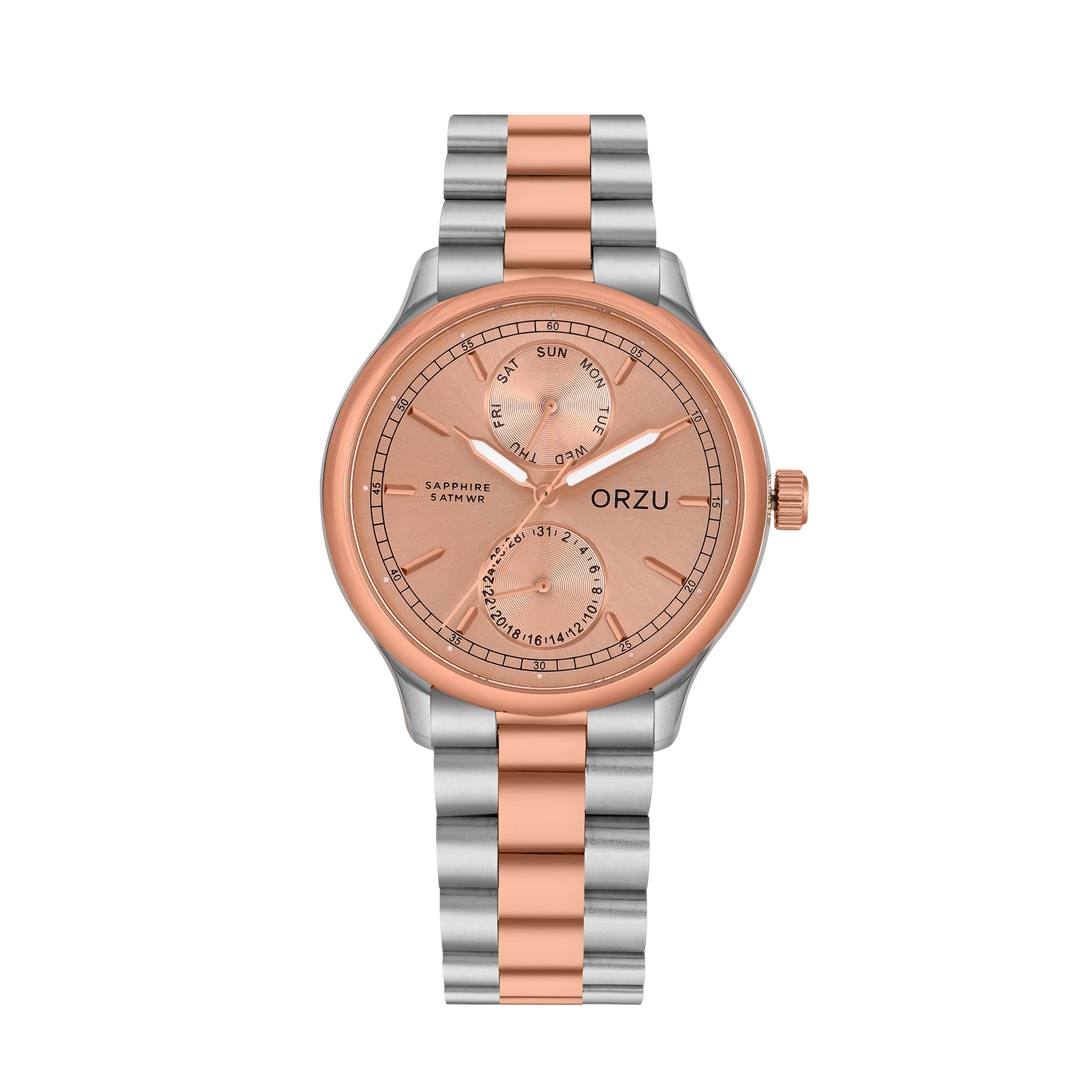ORZU Multifunction Rose Gold Dial Men's Watch