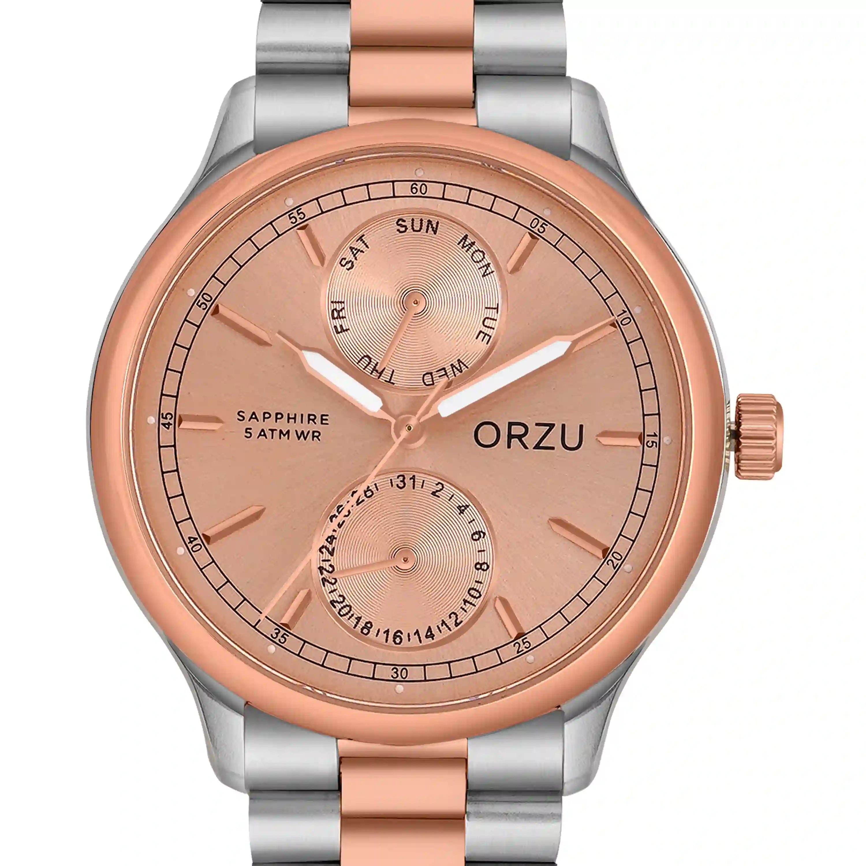 ORZU Multifunction Rose Gold Dial Men's Watch