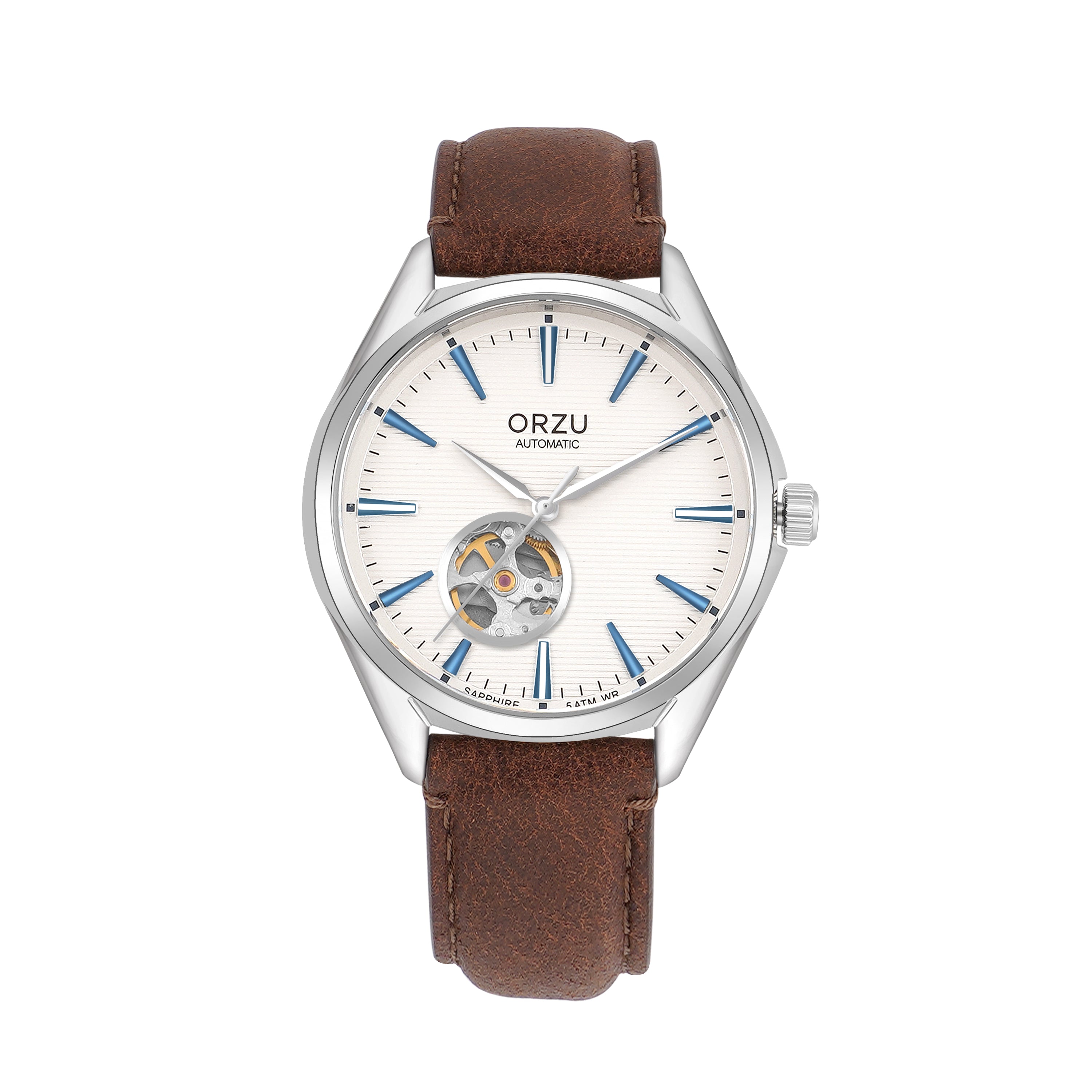 ORZU Automatic White Dial Men's Watch