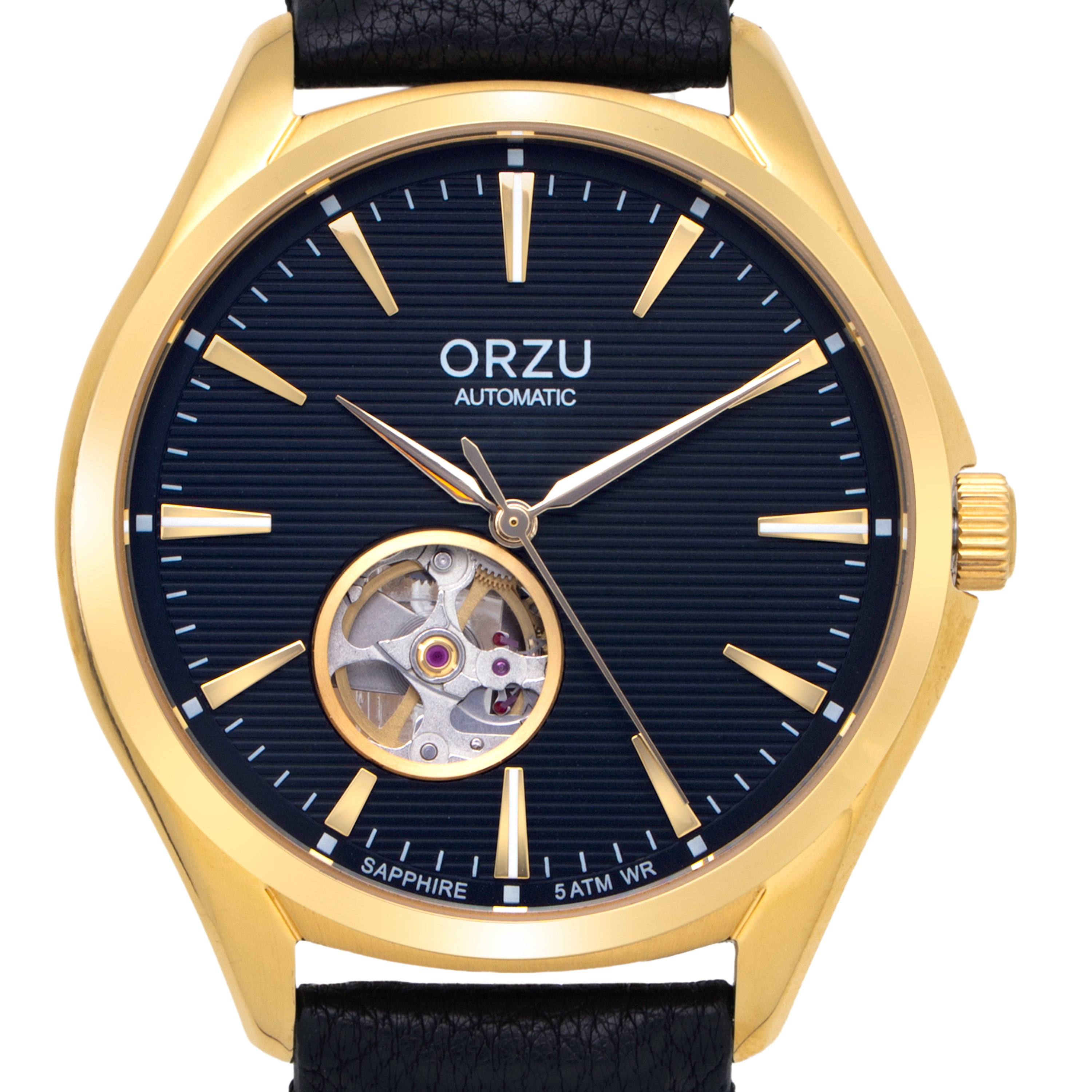 ORZU Automatic Black Dial Men's Watch
