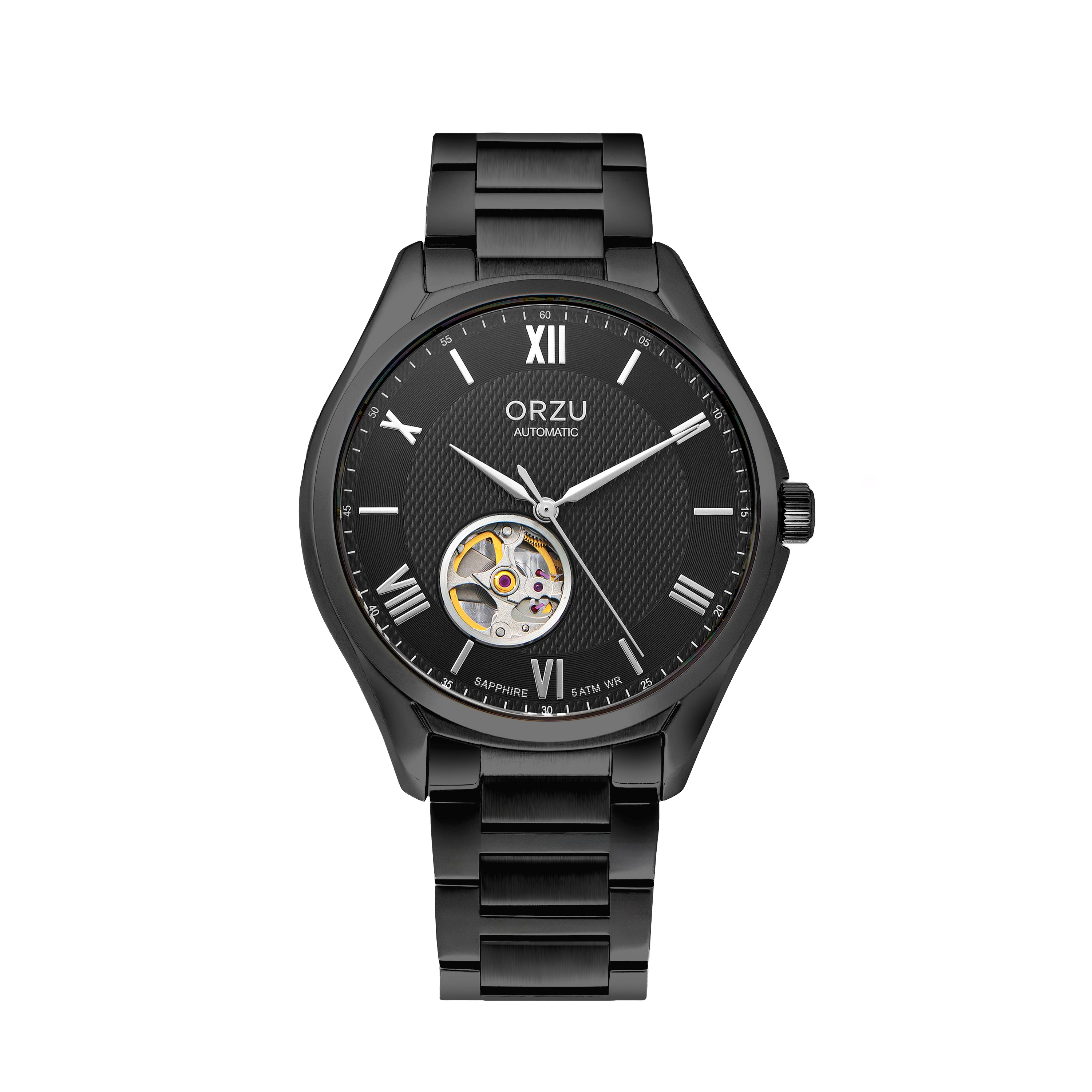 ORZU Automatic Black Dial Men's Watch