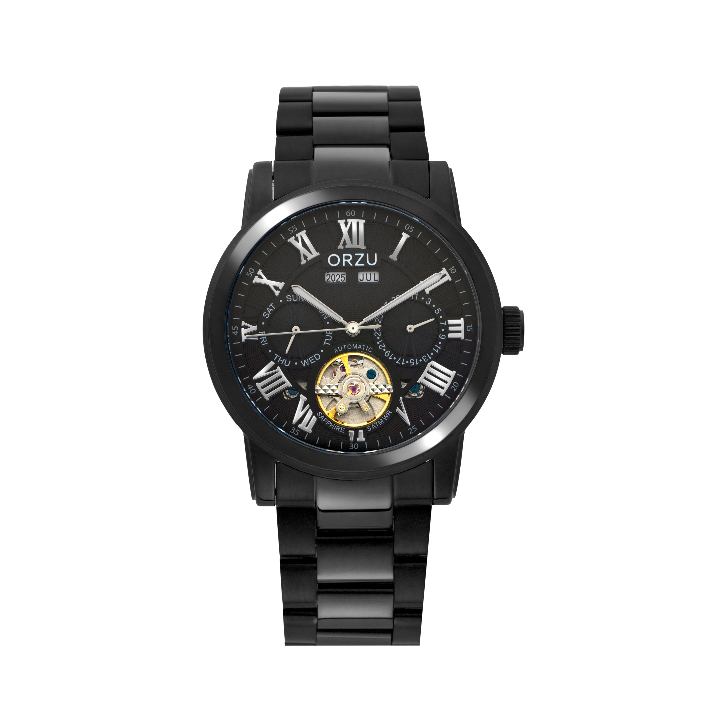 ORZU Automatic Black Dial Men's Watch