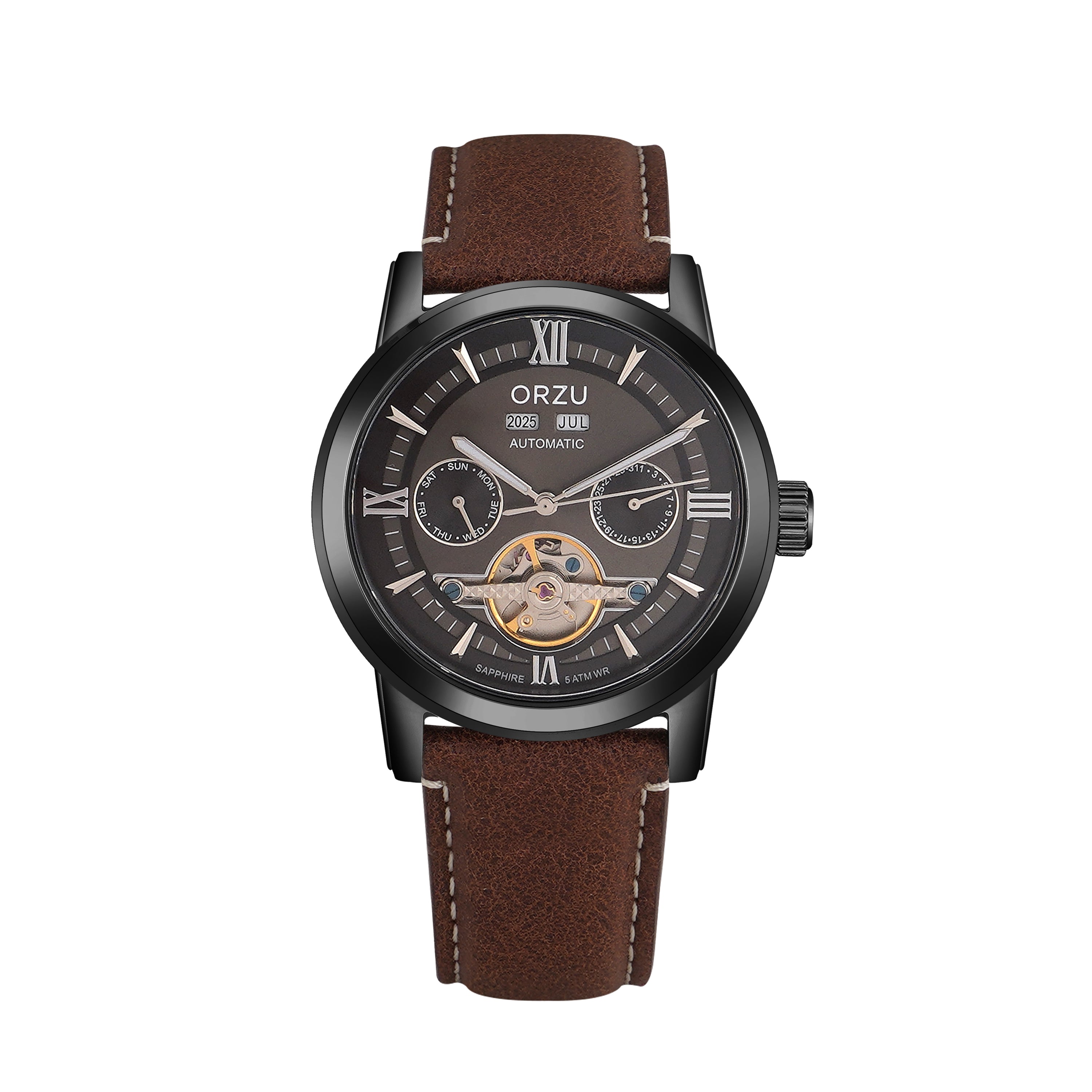 ORZU Automatic Black Dial Men's Watch