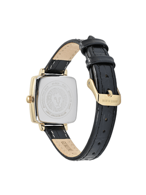 Orzu Watches - Anne Klein Black Dial Black Leather Women's Watch