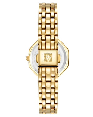 Orzu Watches - Anne Klein Black Dial Gold Stainless Steel Mesh Women's Watch (AK-5600BKGB)
