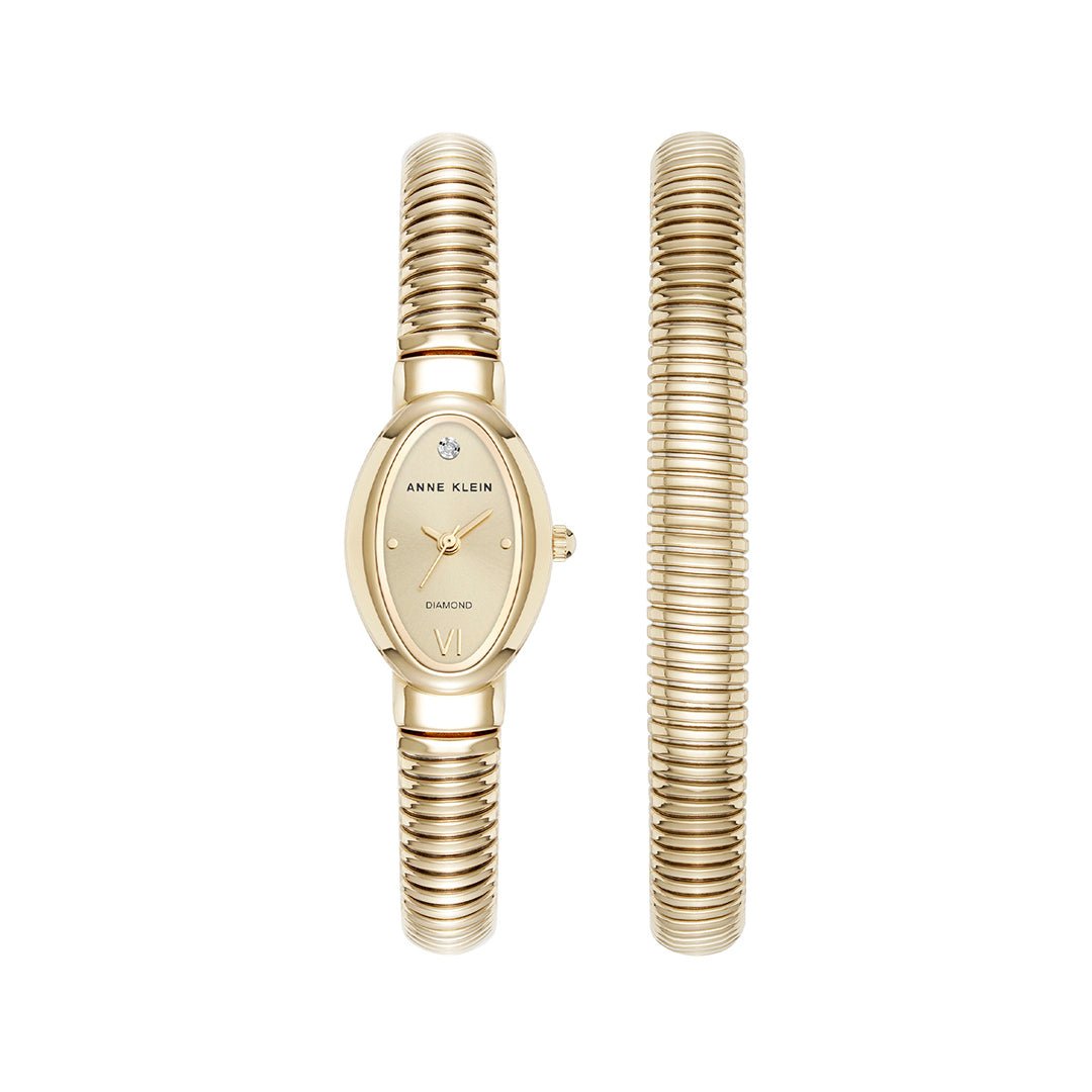 Orzu Watches - Anne Klein Gold Oval Dial Women’s Watch