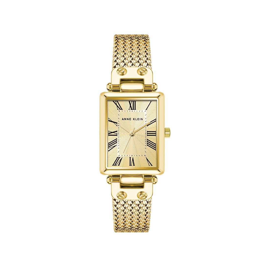 Orzu Watches - Anne Klein Gold Rectangular Dial Women’s Watch