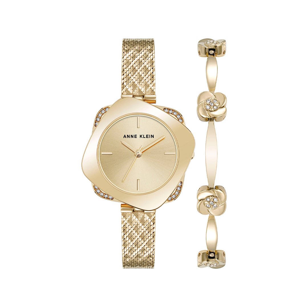 Orzu Watches - Anne Klein Gold Square Dial Women’s Watch