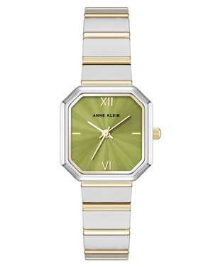 Orzu Watches - Anne Klein Green Dial Multicolor Stainless Steel Mesh Women's Watch (AK-5501GNTT)