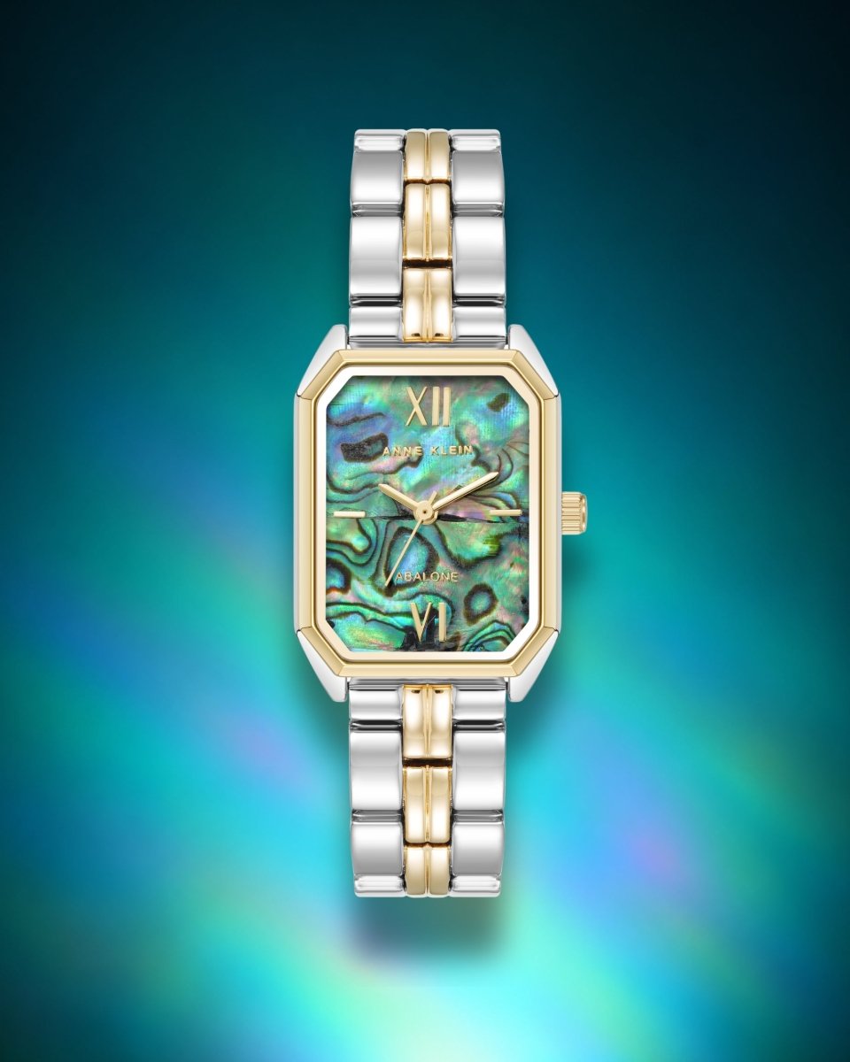 Orzu Watches - ANNE KLEIN Mother-Of-Pearl Silver Tone Metal Rectangle Watch