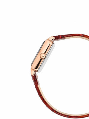 Orzu Watches - Anne Klein Rose Gold Dial Brown Leather Women's Watch