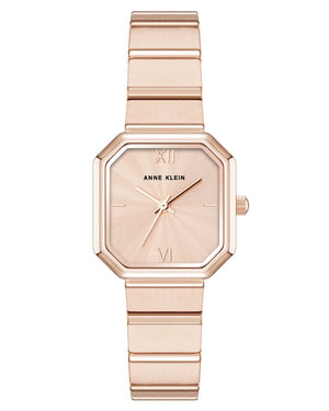 Orzu Watches - Anne Klein Rose Gold Dial Rose Gold Stainless Steel Mesh Women's Watch (AK-5500RGRG)