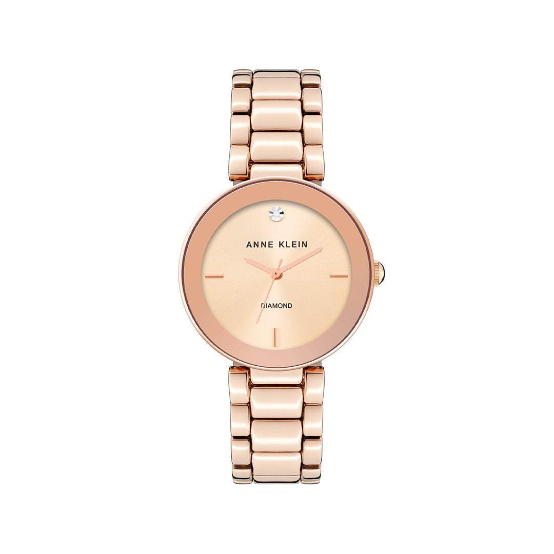 Orzu Watches - Anne Klein Rose Gold Dial Women's Watch